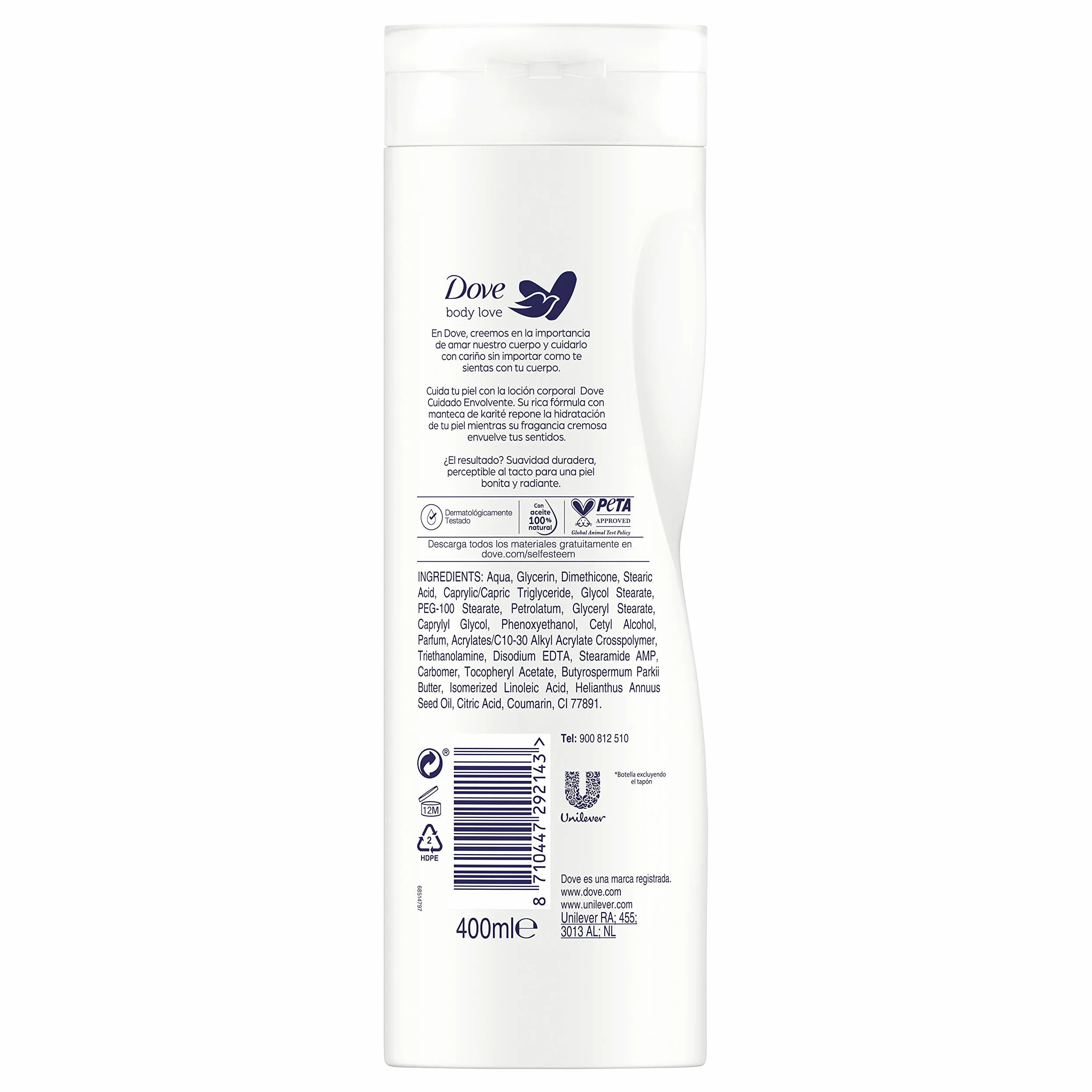 Dove Crema Hidratante Corporal Manteca de Katiré y Vainilla Pack 3 x 400 ml