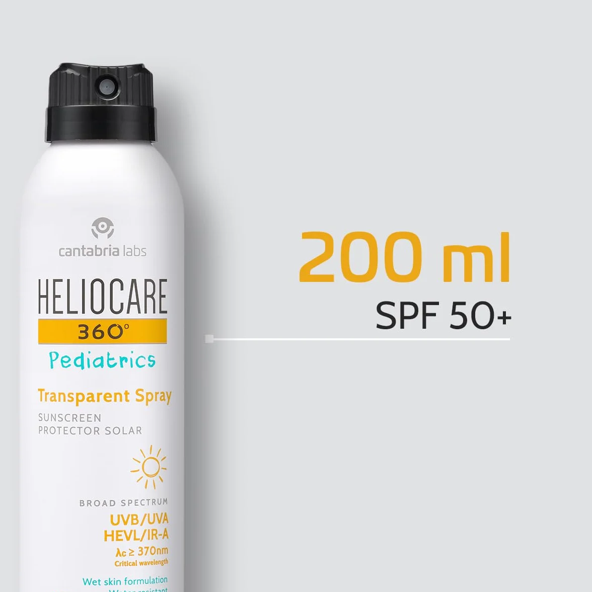 Heliocare 360º Pediatrics Transparent Spray SPF 50+ 200ml Protección Solar Avanzada