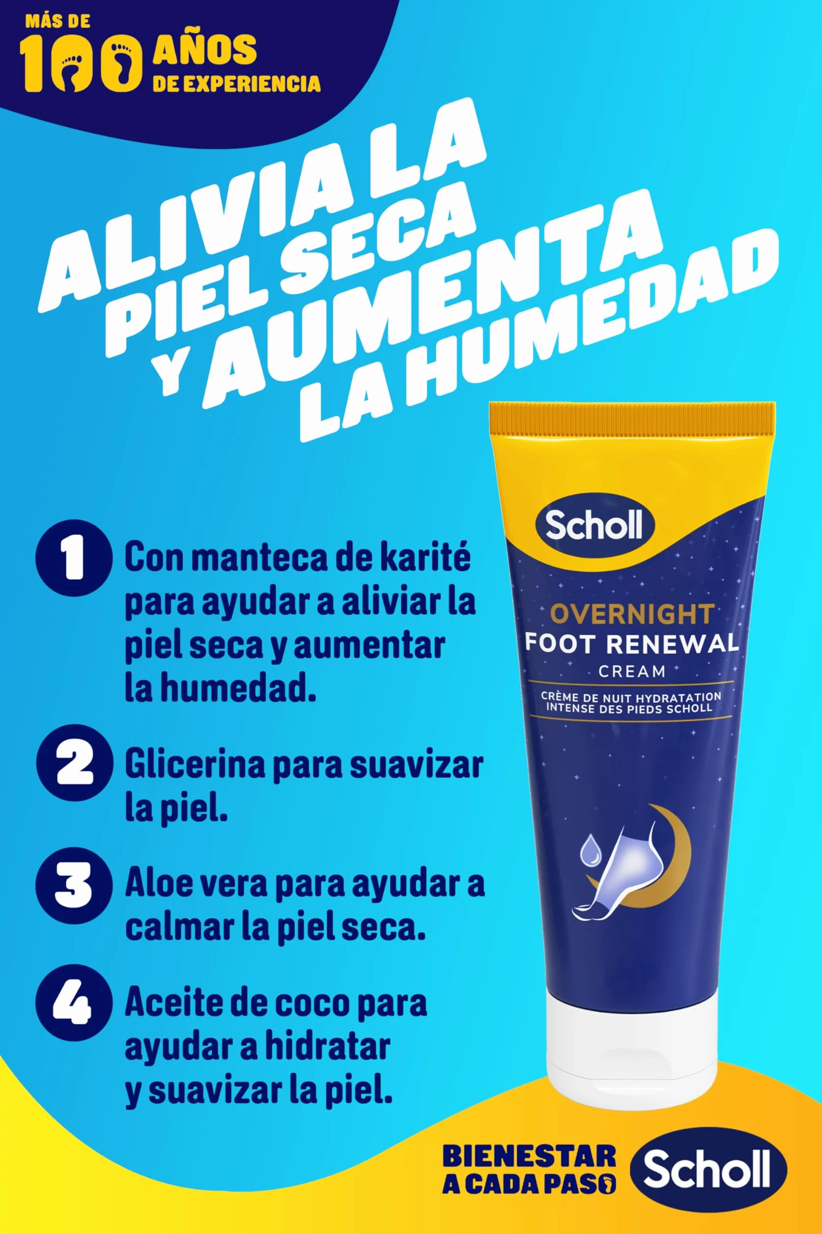 Scholl Kit nocturno pies Crema cuidado 60 ml Taloneras gel reutilizables 1 par