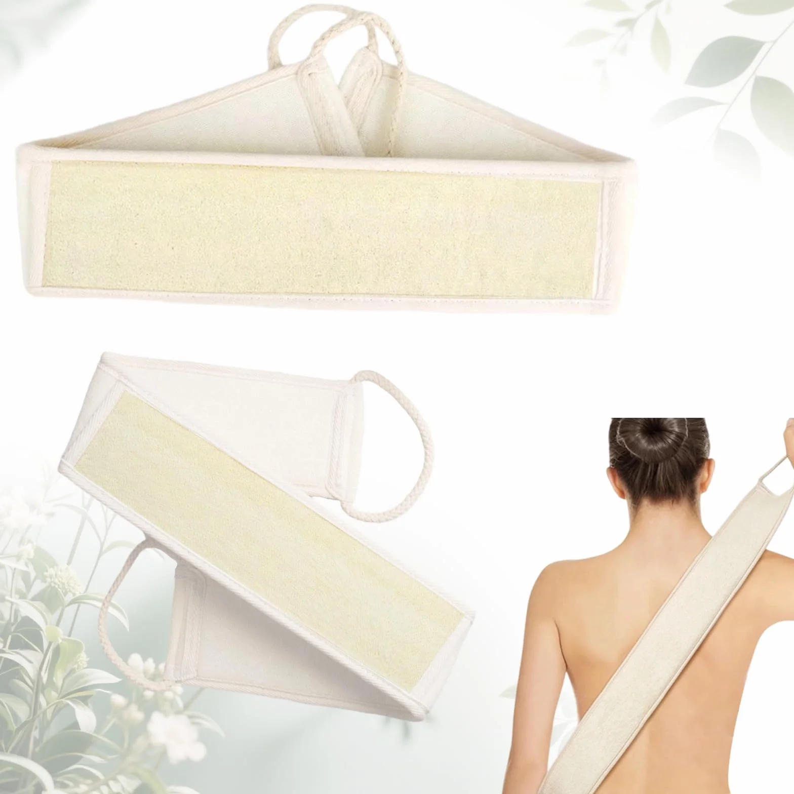 Banda exfoliante natural de Lufa para espalda, Depurador de Espalda