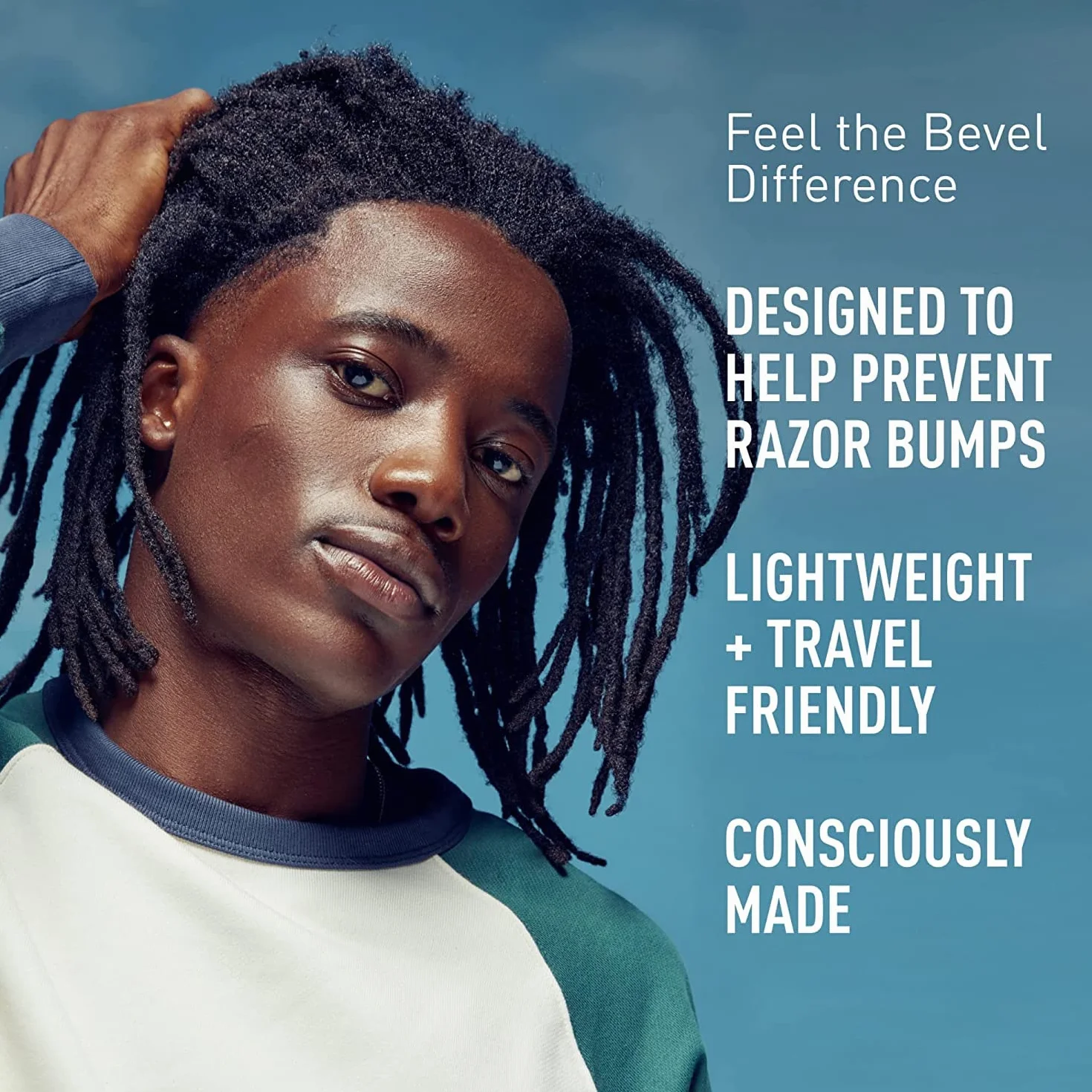 Bevel Essentials - Maquinillas de afeitar desechables de seguridad para hombres, hoja de acero inoxidable de doble filo que ayuda a prevenir rasguños y golpes de maquinilla de afeitar, esenciales de