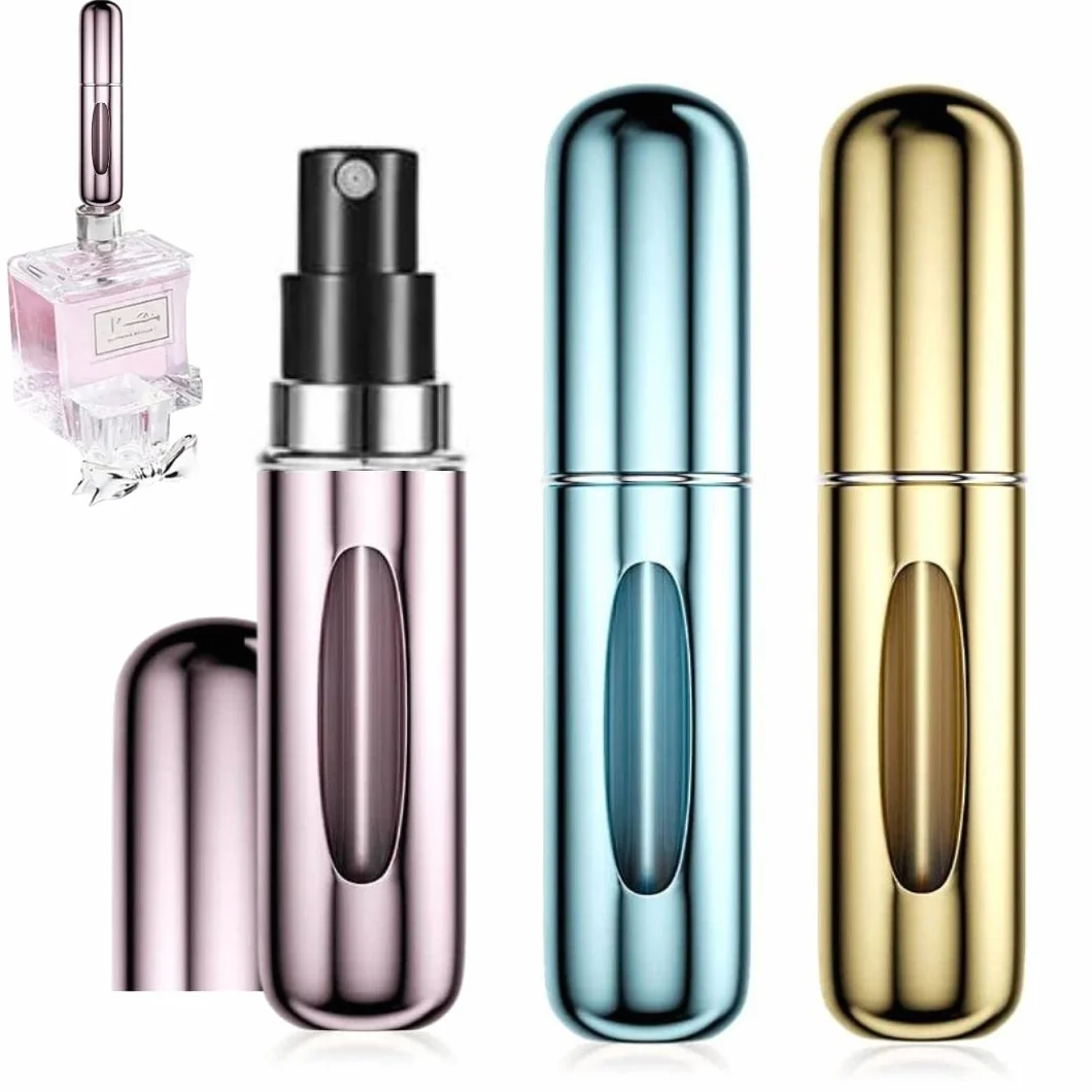 Atomizador Perfume Recargable 5ML, Mini Botella Rociadora Portátil, Pulverizador Colonia Sin Fugas, 3 PCS