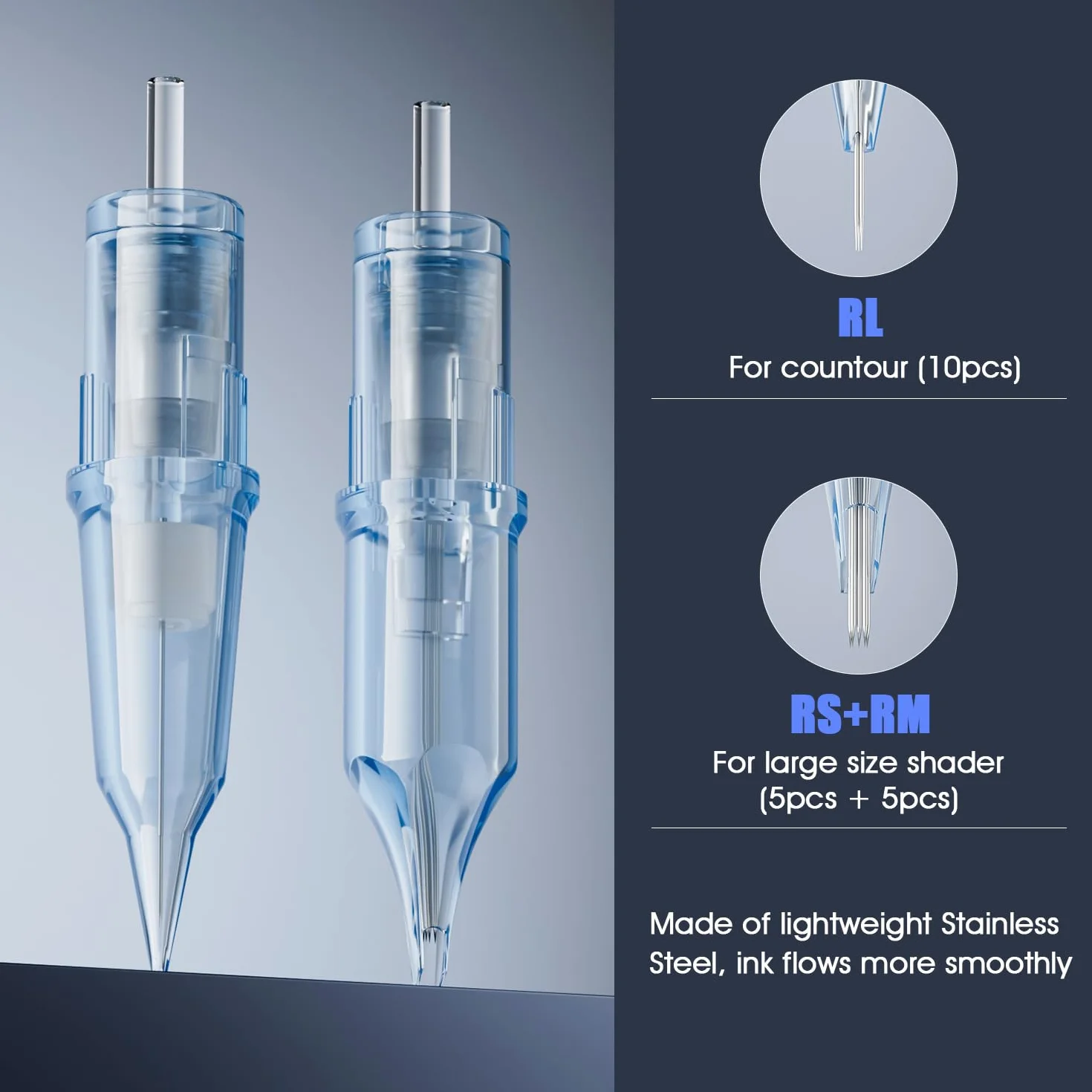 Biomaser Kit de Máquina Rotativa Inalámbrica Completo de Máquina con Batería de 2200mAh 20 Cartuchos de Agujas 7 Golpes Ajustables Máquina Digital Tipo Bolígrafo Máquina de Bolígrafo LED Inalámbrica