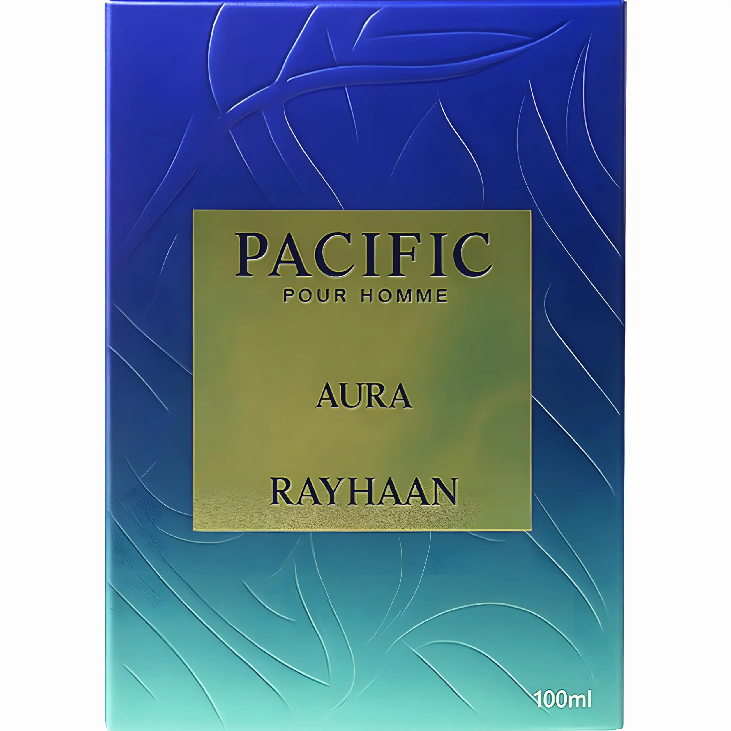 Rayhaan Pacific Aura - Citrus, Aromatic, Mint, Amber, Fresh - Eau de Parfum Spray for Men, 3.4 Ounce / 100 ml
