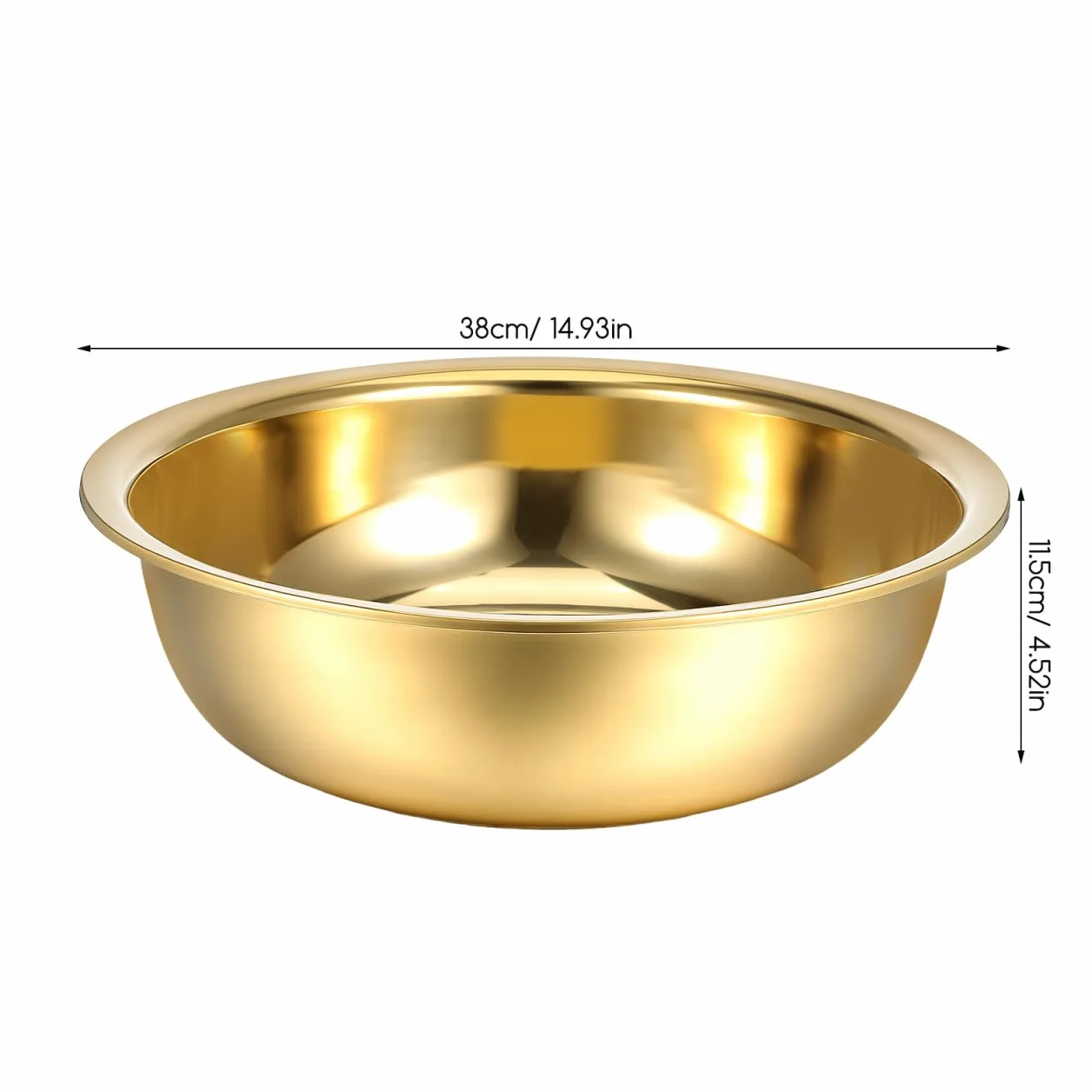 Tofficu Lavabo Multifuncional De Acero Inoxidable 38 Cm Grueso Resistente Para Verduras y Pies Uso Doméstico y Viajes Cuenco Sin Decoración De Alegría