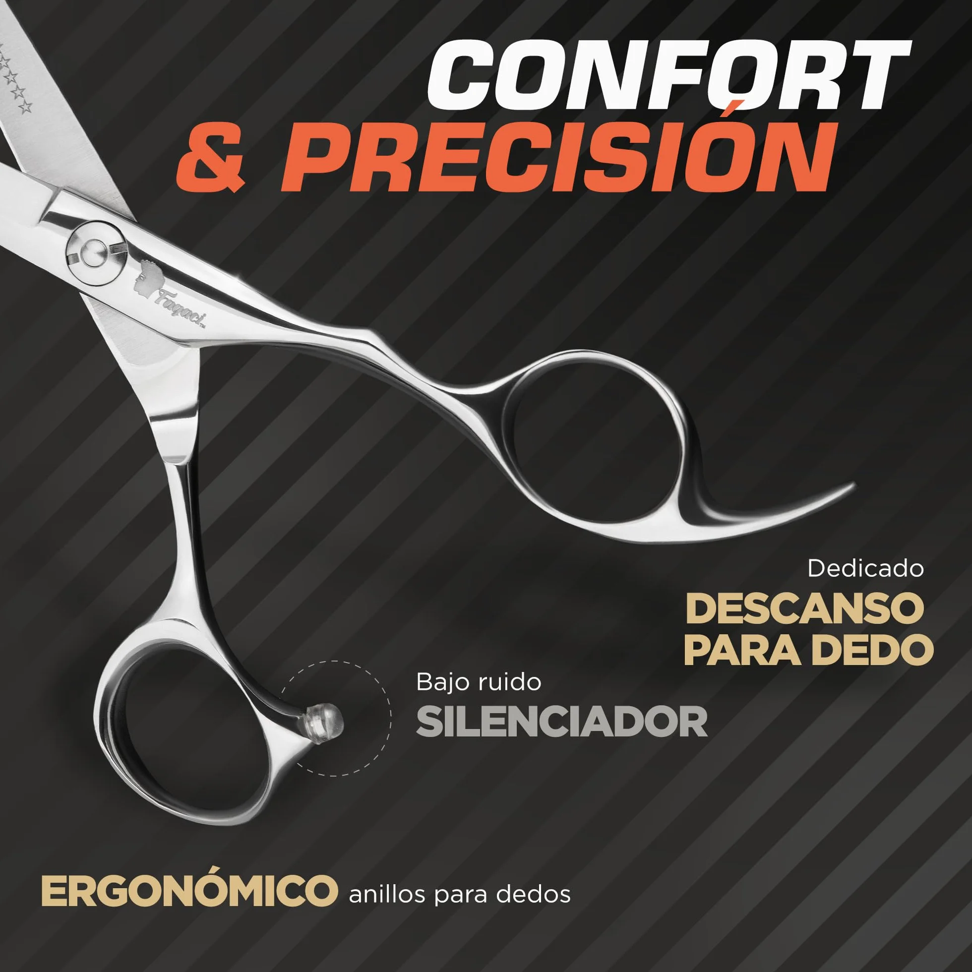 Tijeras Peluqueria Profesional Acero 440C, Tijeras Cortar Pelo con Funda