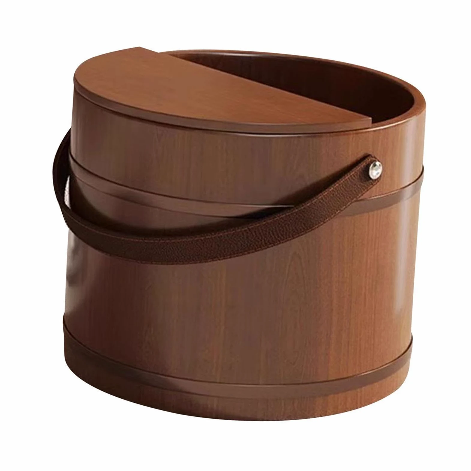 Lavabo de Para madera para remojo de pies. Lave sus pies cómodamente con este cubo para pediluvio. Relajación diaria en casa con asa. Lavabo Para madera para remojo y pedicura.