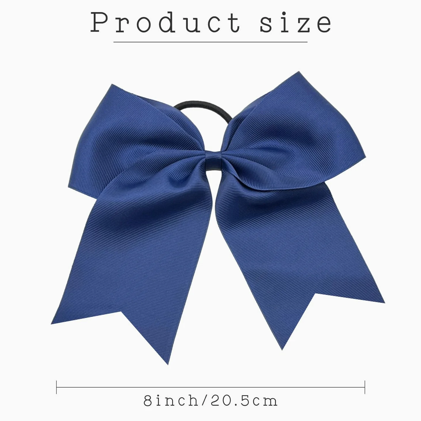 30 lazos grandes de 8 pulgadas, color azul marino, para cola de caballo, hechos a mano, para niñas, adolescentes, sóftbol, animadoras, deportes (azul marino)