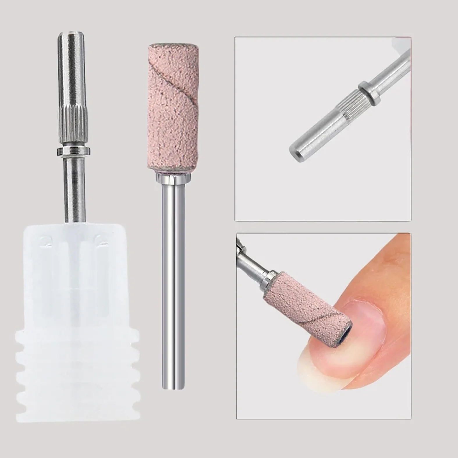 Fresas Torno Para UñAs Herramienta de manicura pulido Gel accesorio lima uñas eléctrica grano para Manicura(80 (only sandband))