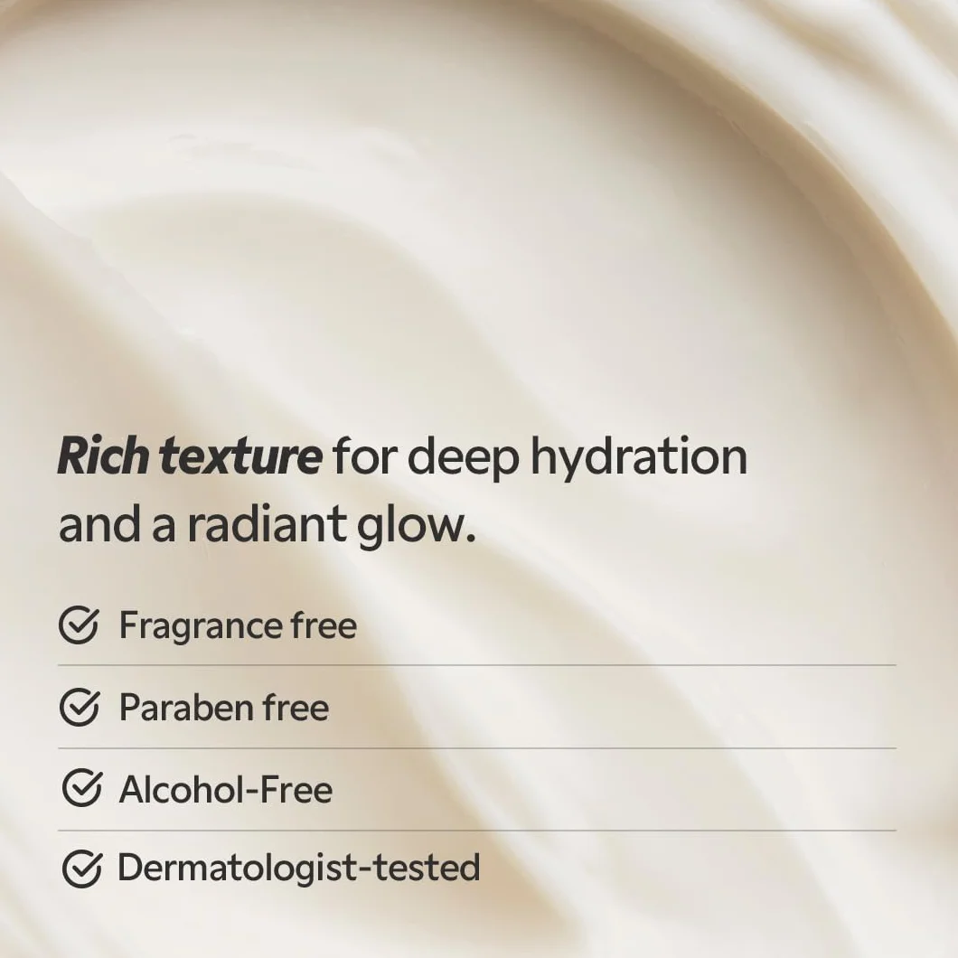 TIRTIR Crema Hidratante Profunda De Ceramida Natural Para Piel De Vidrio, Ácido Poliglutámico, Ligera Y Suave, Ingredientes Derivados De La Naturaleza, 3.38 Onzas Líquidas (Paquete De 1)