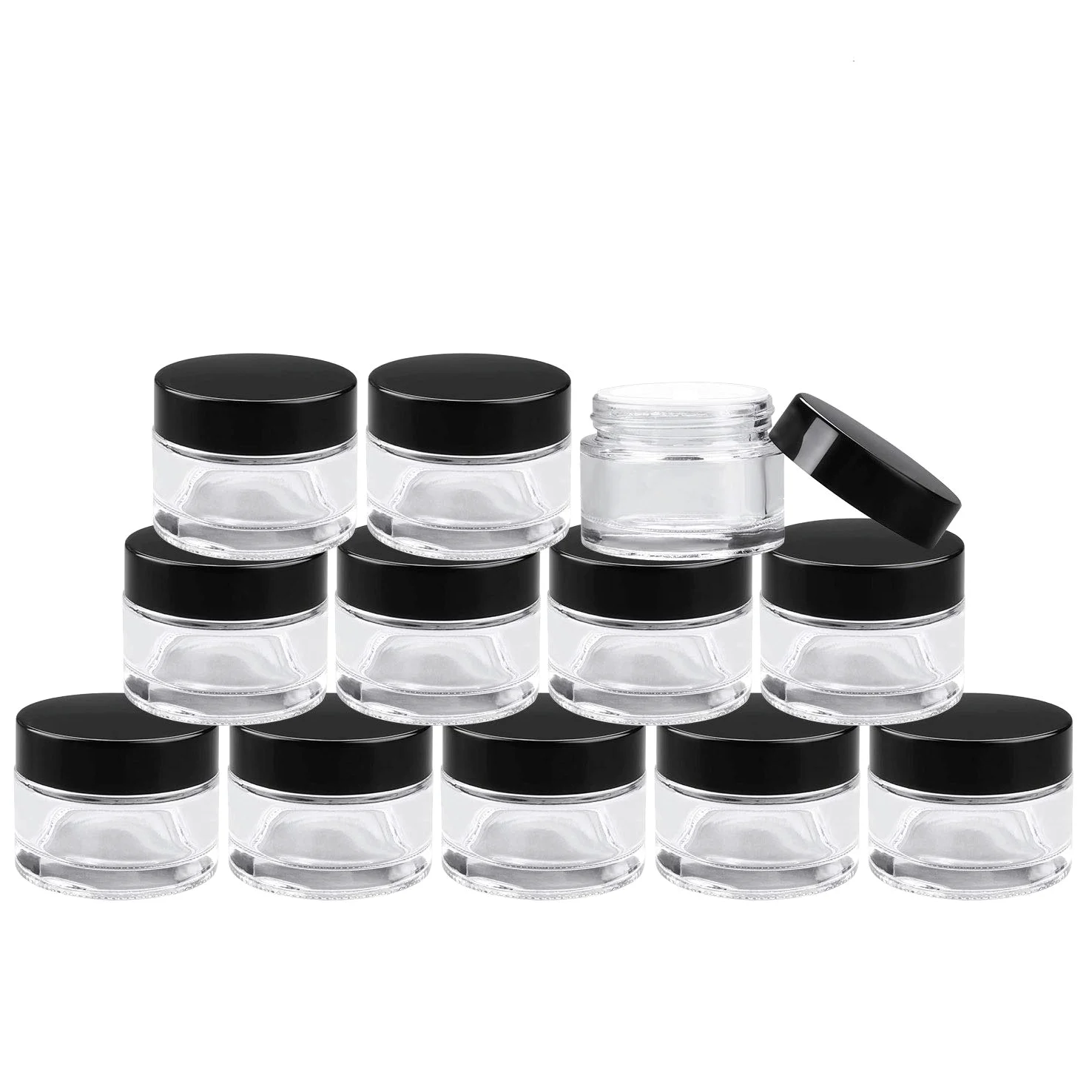 EnchengEncheng Amber-Clear 2 oz y 4 oz tarros cosméticos, 2 oz/transparente/paquete de 30, 2.00[set de ]