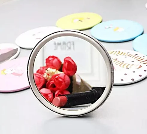 Espejo Maquillaje Pequeño para Bolso con Diseño de Dibujos Variados