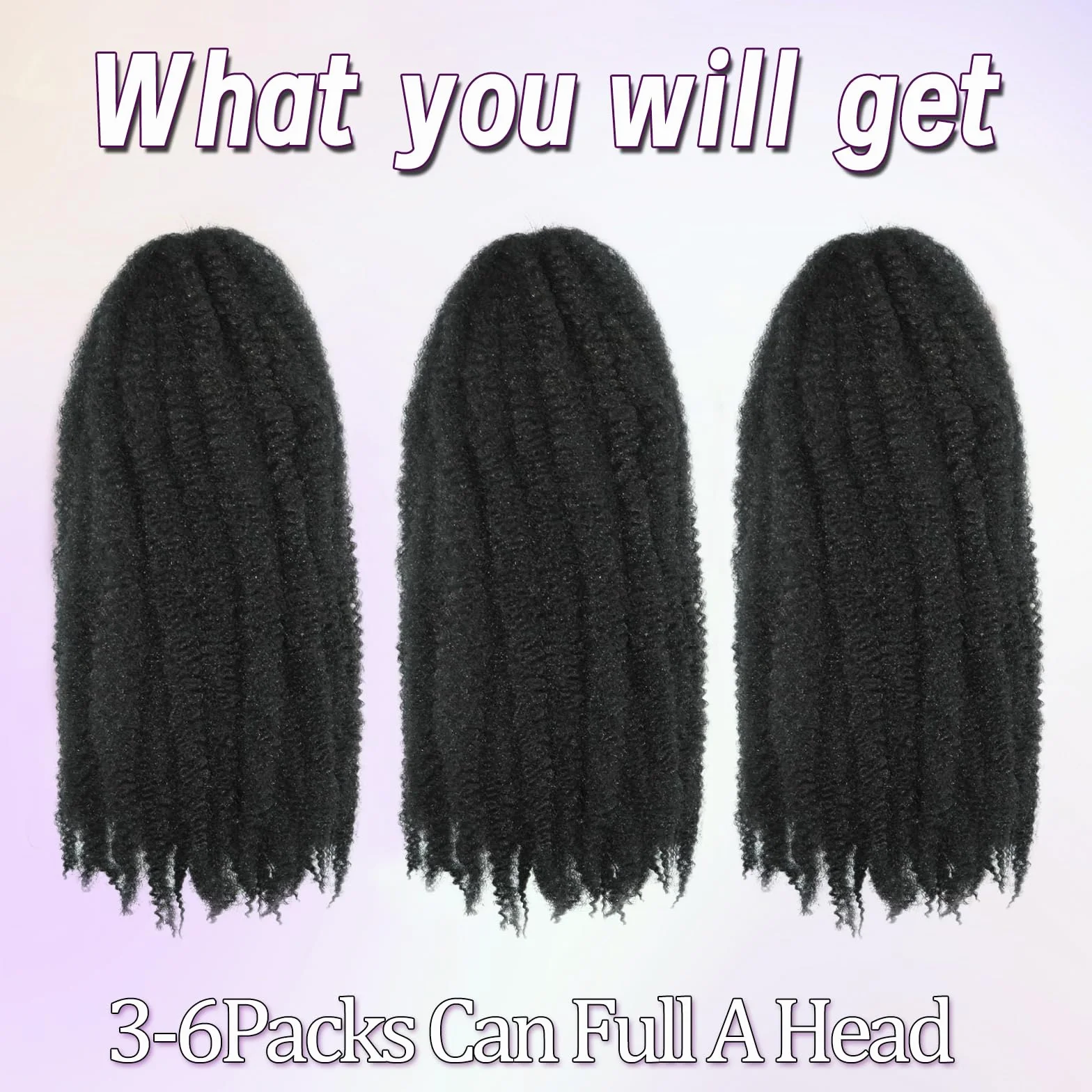 Marley Twist Braiding Hair Afro Kinky Curly Cuban Twist Senegalese Crochet Braids Extensions 1b 12inch 3packs