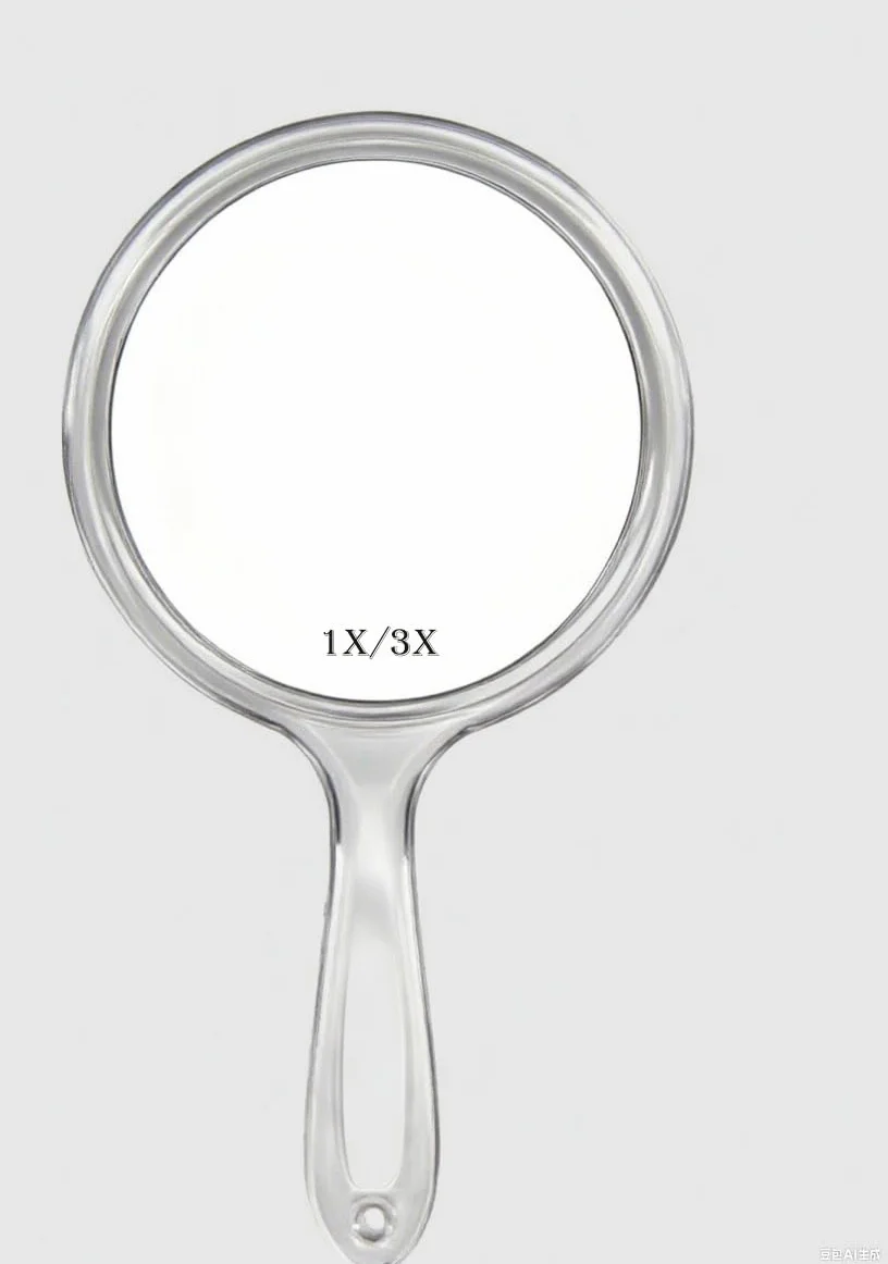 Espejo de Mano de Maquillaje Stianite, Doble Cara 1X/3X Aumento con Asa, 5.7" x 10.6"