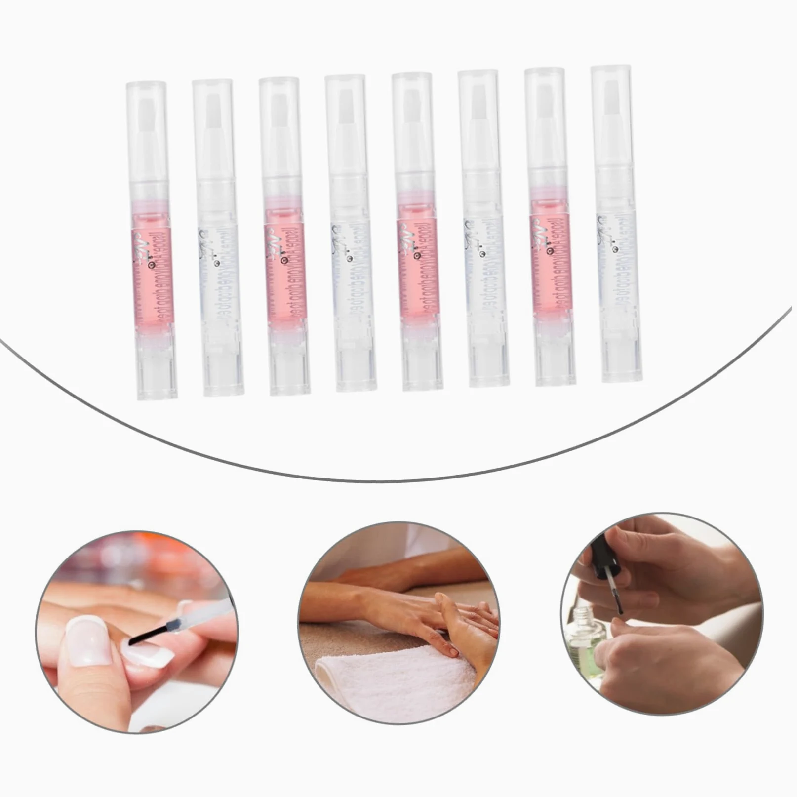 24piezas Cutícula Nutritivo Boligrafo Para Cuidado De Uñas Hidratante Para Manicura y Arte De Uñas Práctico y Portátil