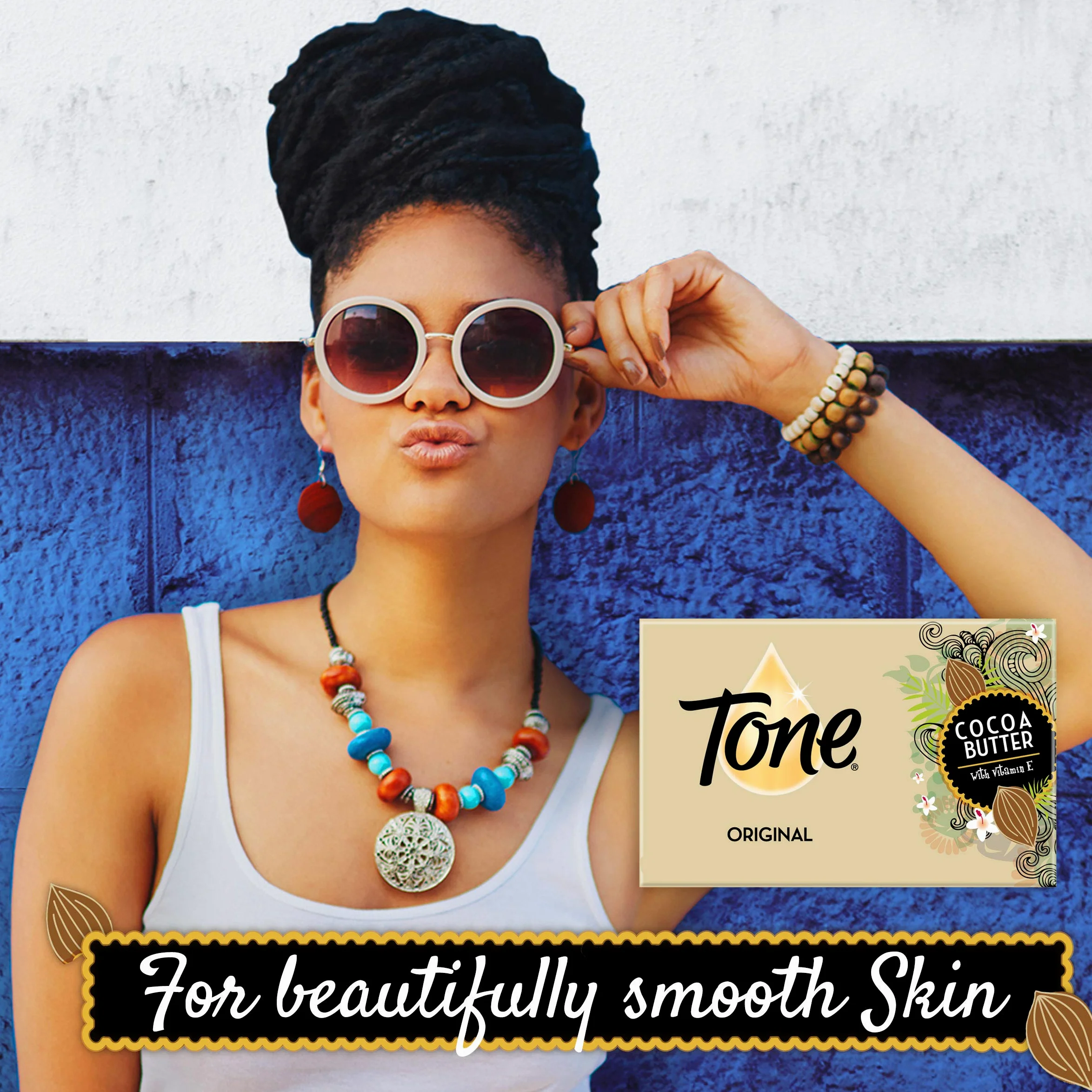 Tone Bath Bars with Cocoa Butter and Botanicals, Original Scent, 6 Bar- 4.25 oz bars Total 722g by Tone