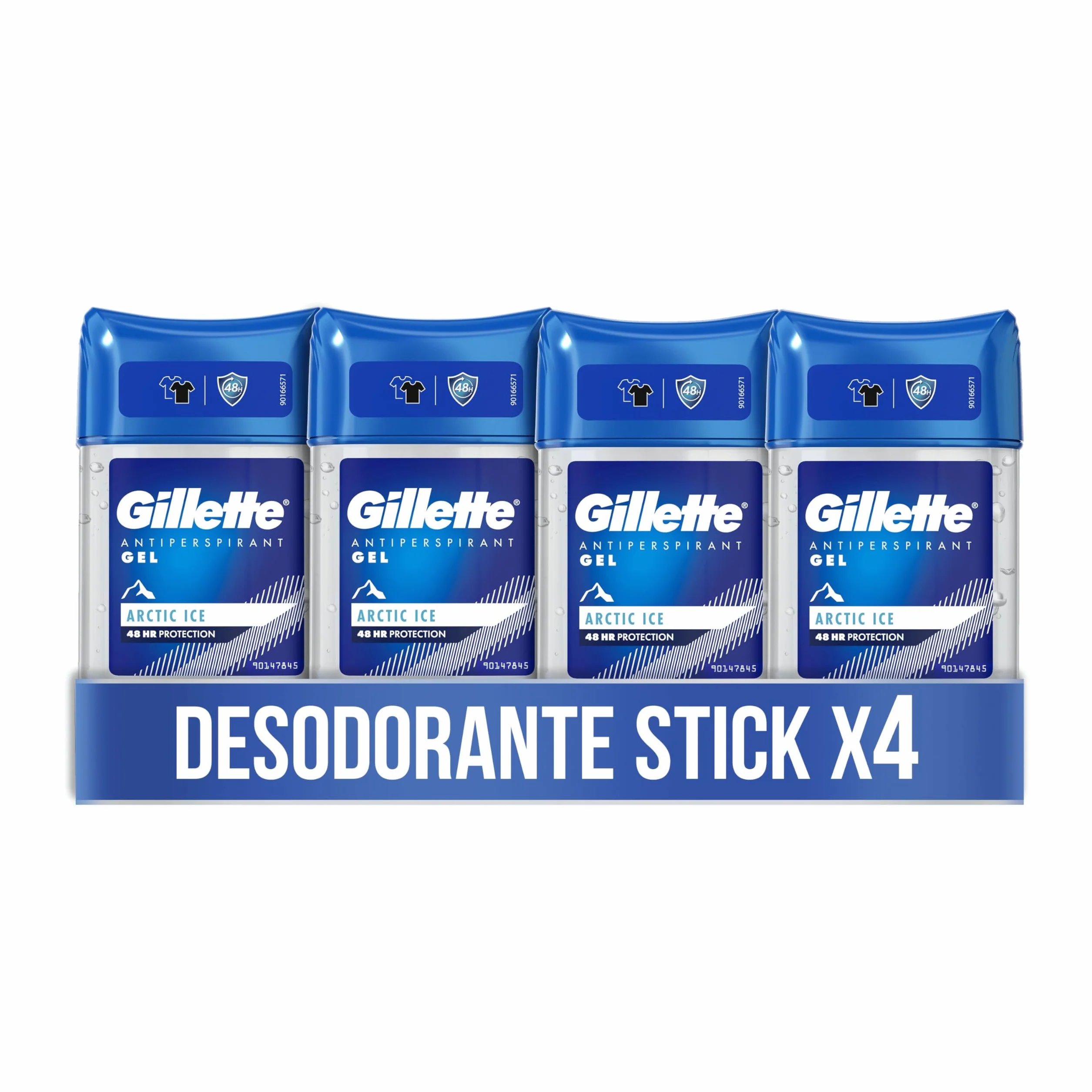 Gillette Clear Gel Desodorante Y Antitranspirante Artic Ice Para Hombre, 4x70 ml