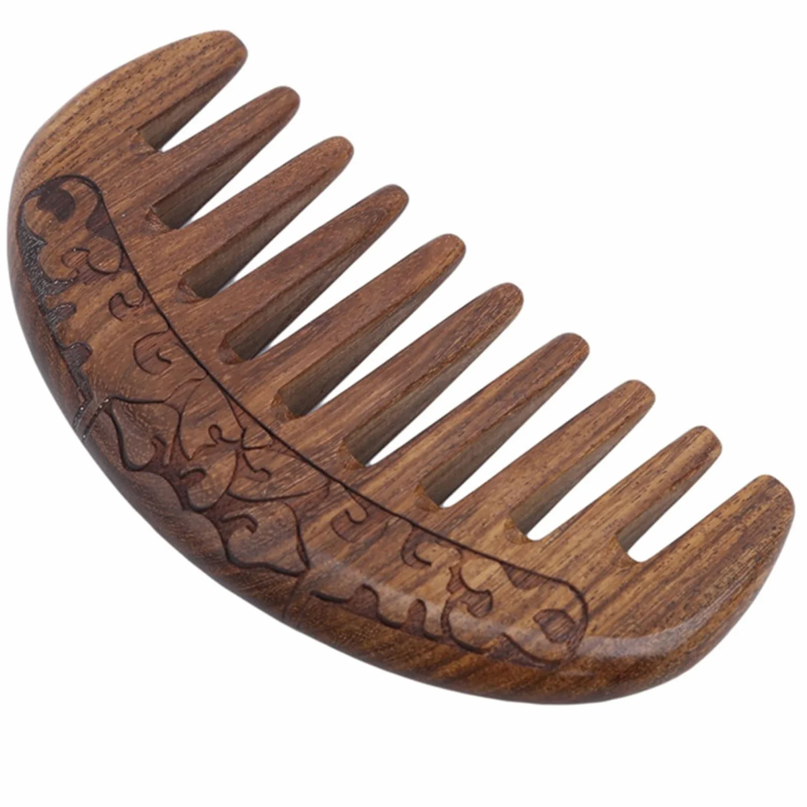 Cepillo de cerdas para el pelo, peine de bolsillo de madera, peines de dientes superestrechos, naturales, negros y dorados, peine antiestático para piojos y barba, herramientas para peinar el cab