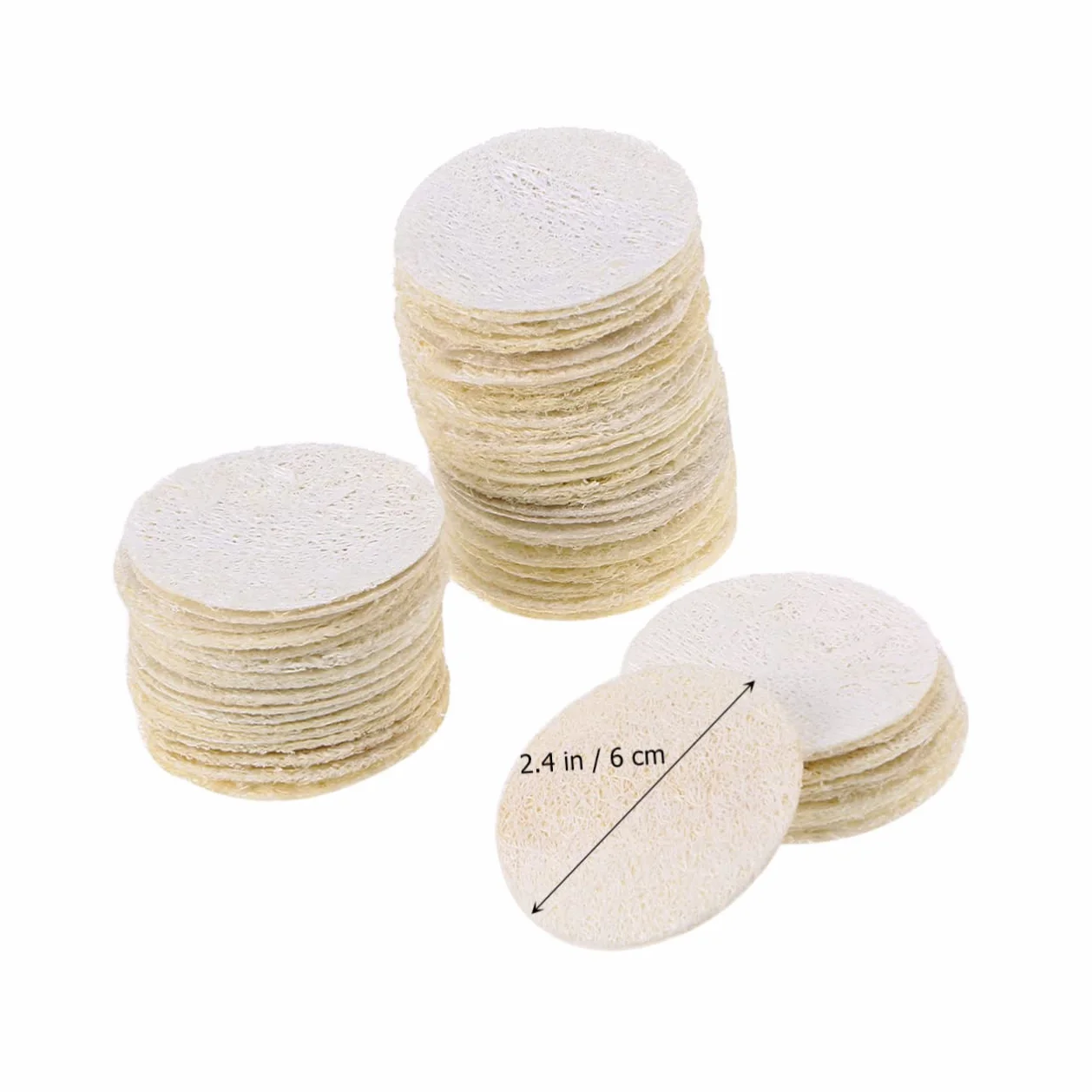 Beavorty 500piezas Almohadillas De Loofah Reutilizables Para Desmaquillado y Cuidado Facial De Esponjas Exfoliantes Suaves Para Limpieza De Piel y Maquillaje