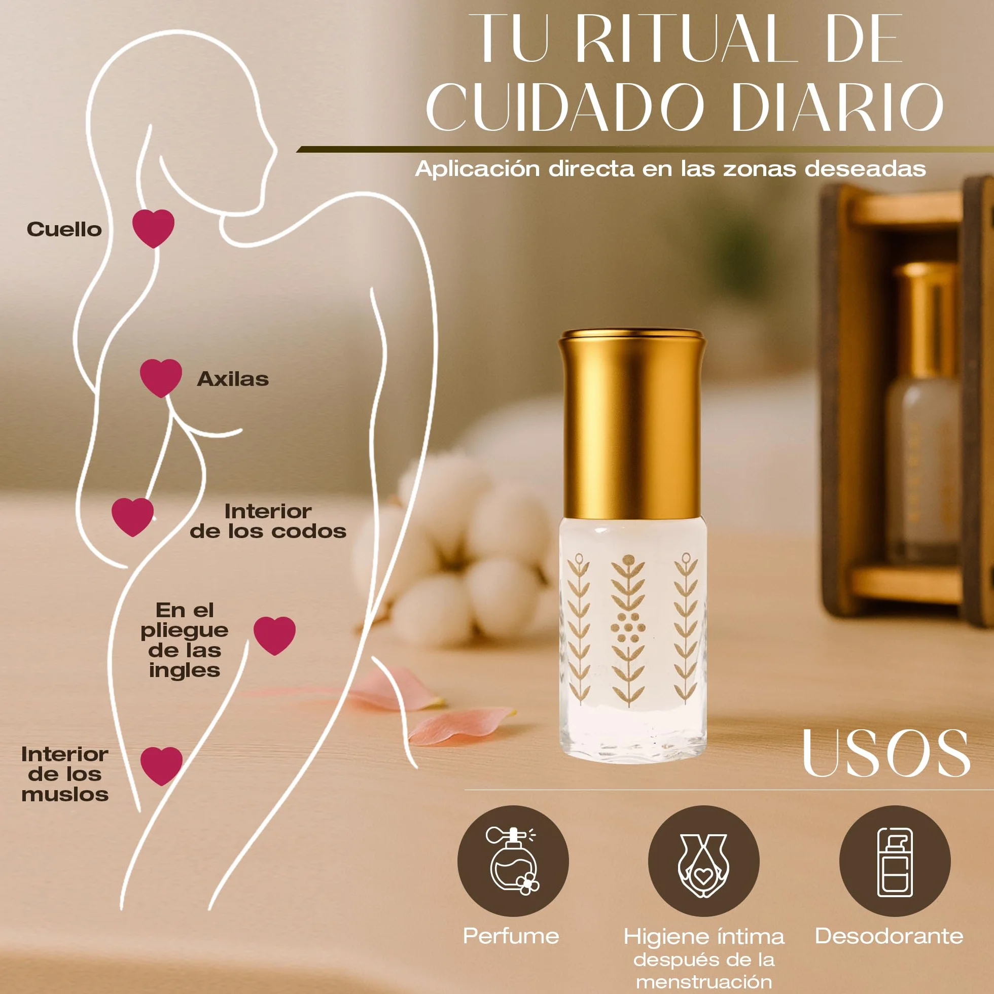 Musk Tahara 3ml | Almizcle Blanco, Aceite Esencial para Purificación después de la Menstruación, Perfume Árabe Mujer, Libre de Alcohol y Apto para Piel Sensible, Textura Cremosa