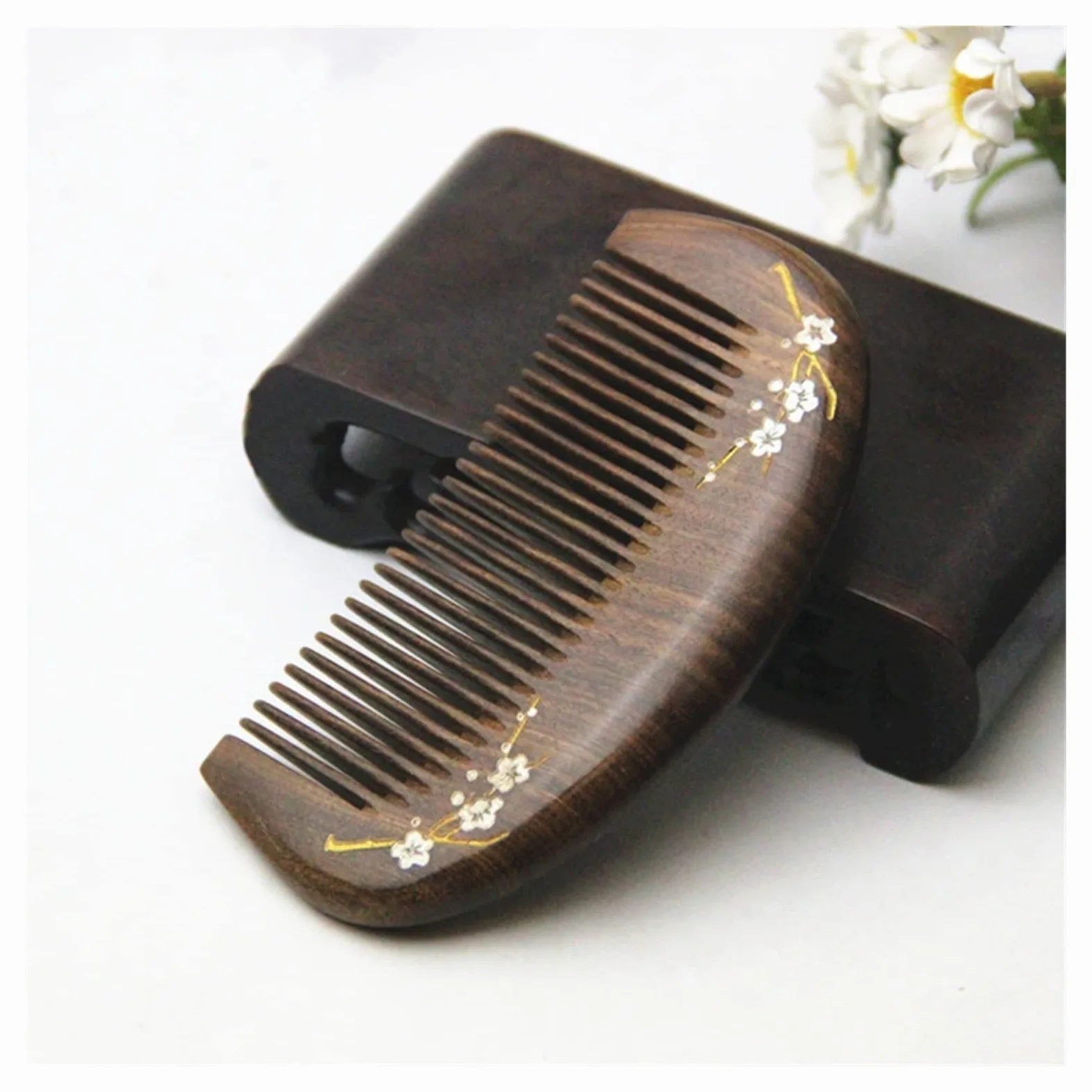 MRKU Peines para el Cabello, 1 Paquete, Peine de Madera, Peine de Bolsillo para la Cabeza, Peine de Masaje, Accesorios para peinar el Cabello para Mujeres y niñas, Cepillo para el Cabello