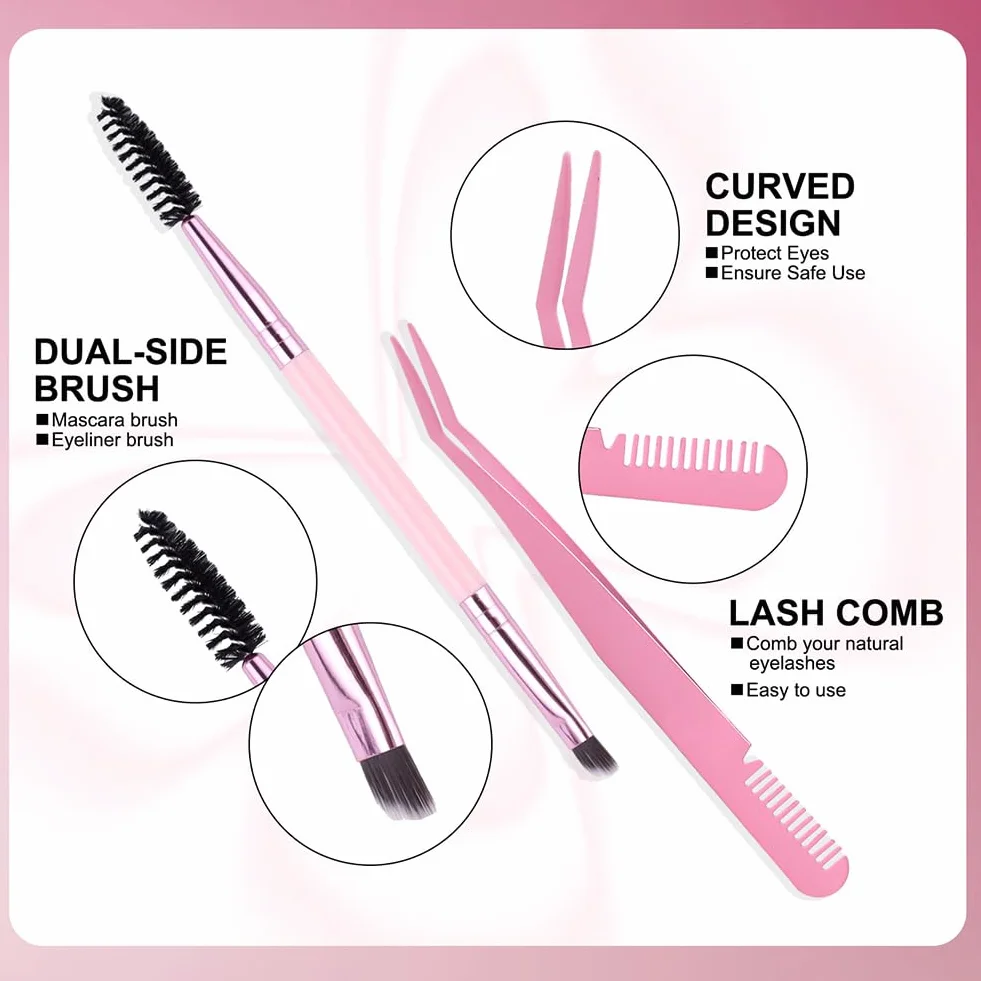 Kit Pestañas pelo a pelo 200 Peças D Curl Extensión de Pestaña para DIY en Casa