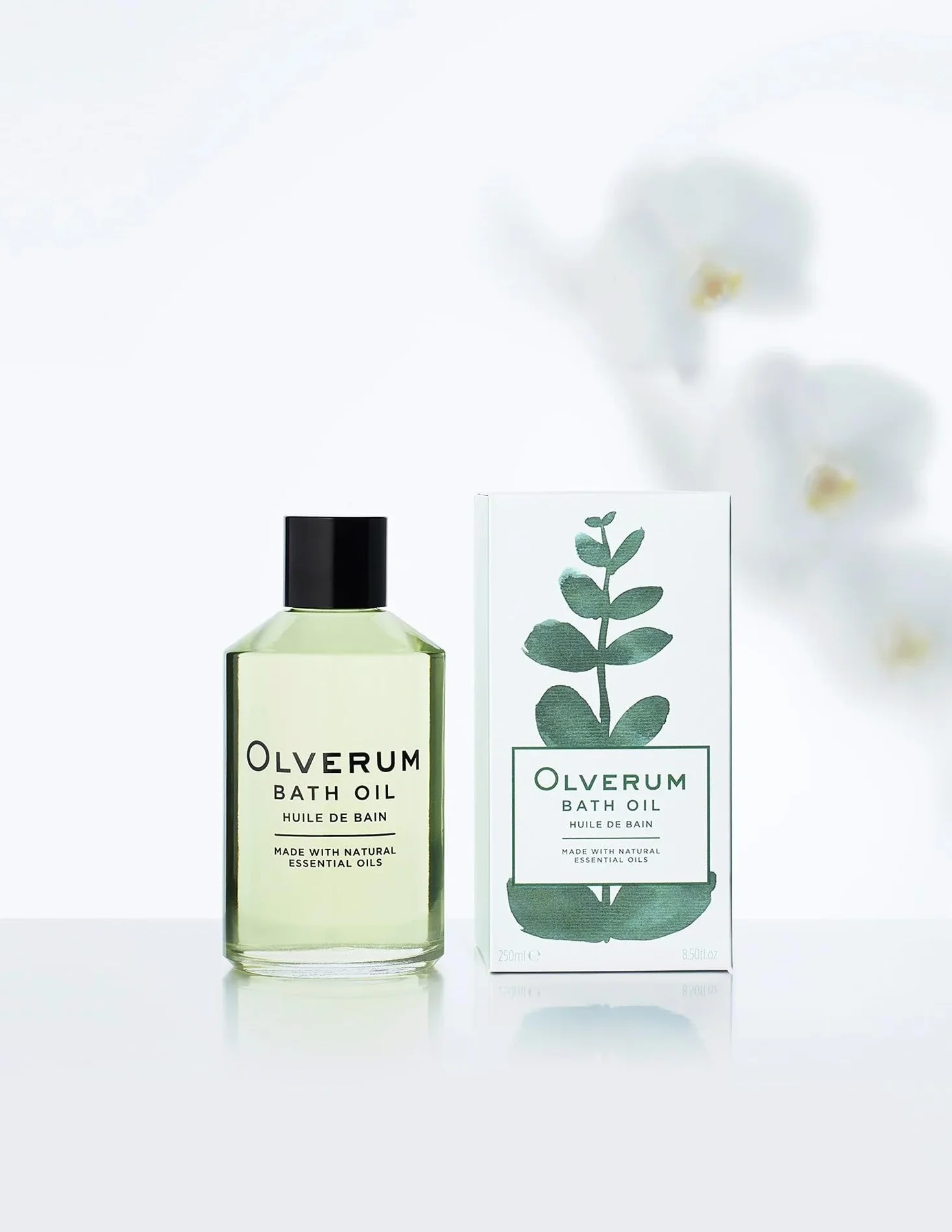 Olverum Bath Oil – Luxury Muscle Soothing Bath Oil 250ml – Highly Concentrated Blend of Pure Essential Oils – Best Relaxing Bath Oil Women and Men – Natural Vegan Green Wellness – Relax Restore Renew