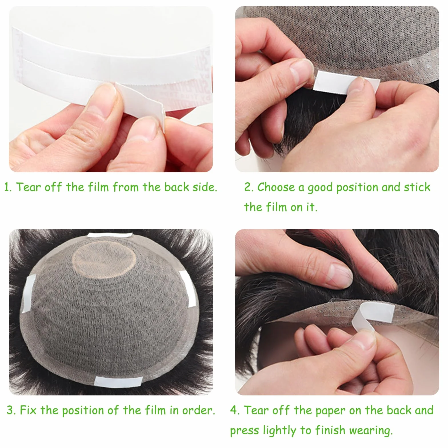 Cinta Adhesiva Doble Cara Invisible Impermeable 72 Piezas para Pelucas y Trama del Cabello