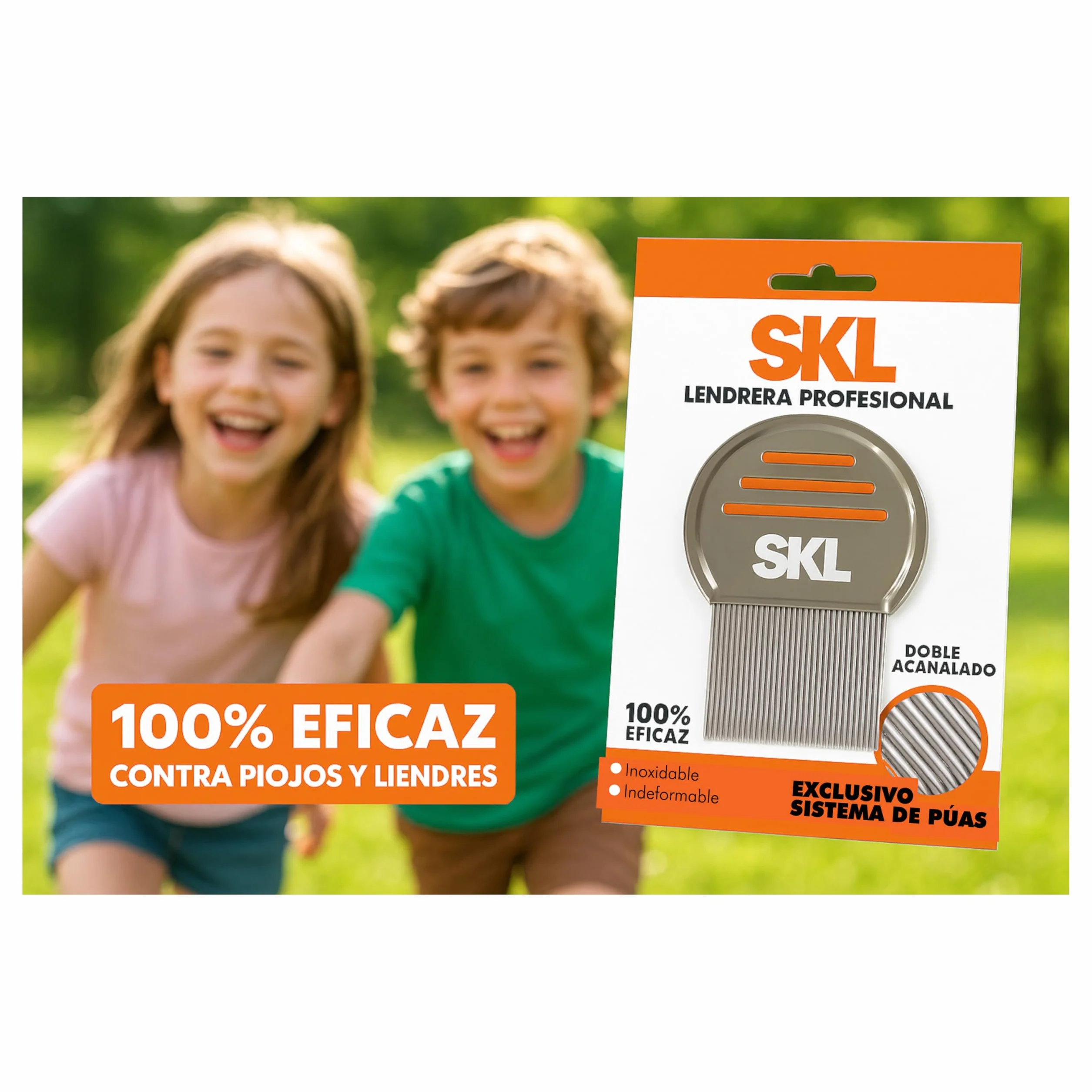Lendrera SKL PREMIUM 2 Grado A+ Eliminar Piojos y Liendres Tratamiento Dermatólogos