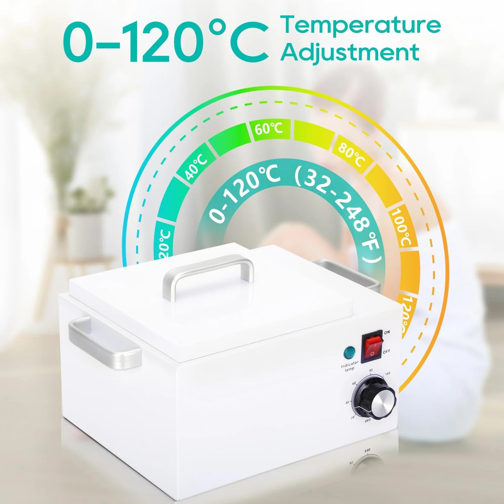 Calentador de cera profesional de 5.5 libras para depilación, calefacción eléctrica de cera, con control de temperatura de 0 a 120 °C, bote de cera grande de parafina, equipo de salón de spa, salón de