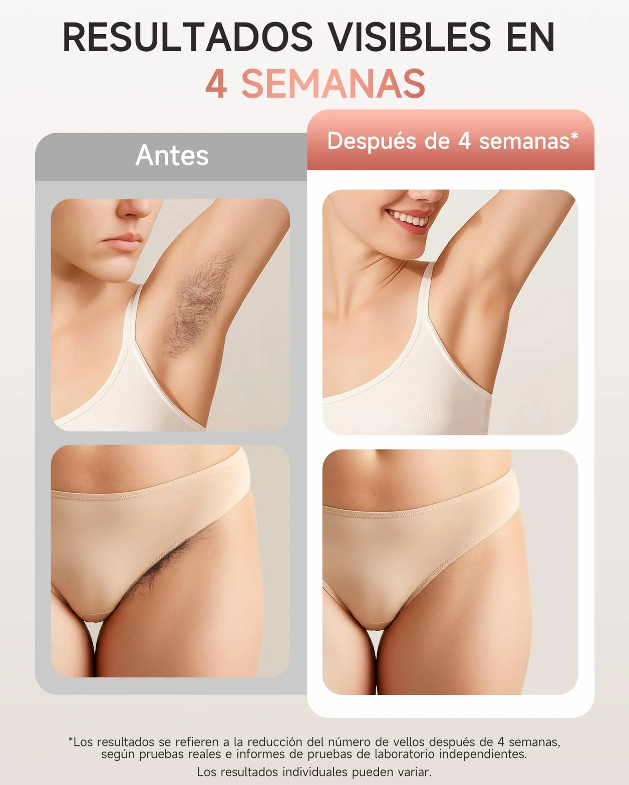 Haarlosy Depiladora Luz Pulsada IPL 9 Niveles Energía 2 Modos 999,999 Flashes IFE05