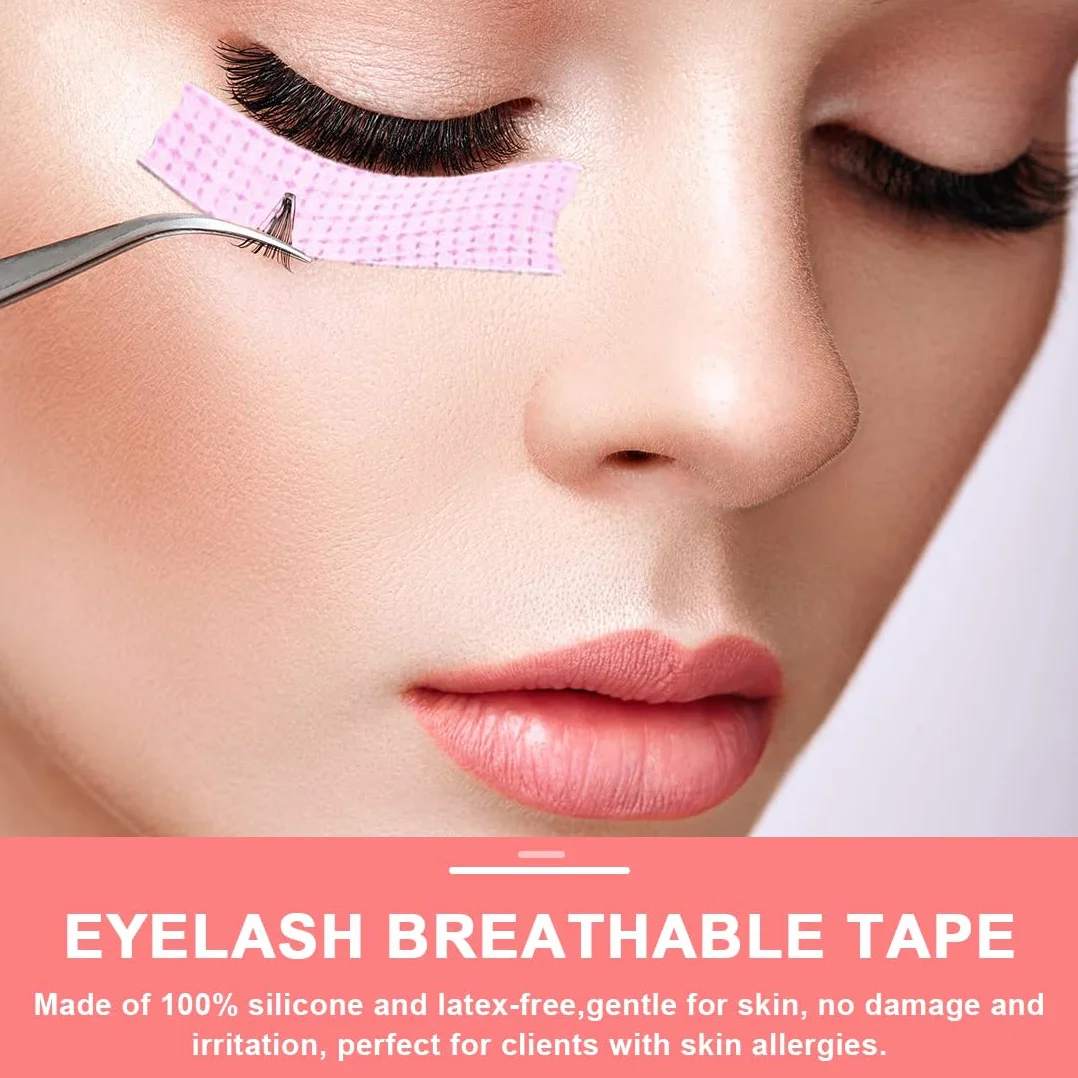 Cinta Microporo para Extensiones de Pestañas 4 Rollos, Cinta Adhesiva Eyeliner para Maquillador