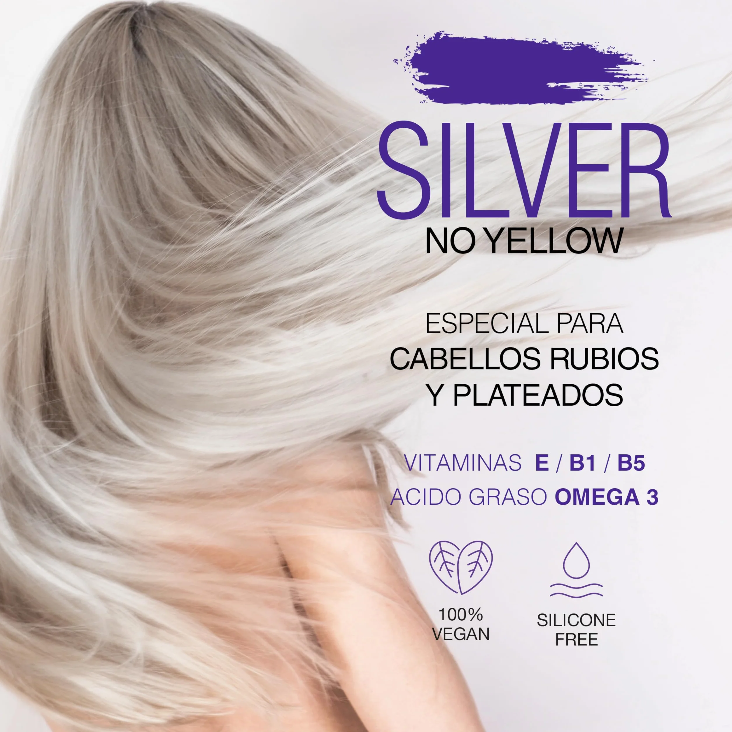 NAVIR Mascarilla SILVER Matizador para cabellos grises, rubios y decolorados 250 ml