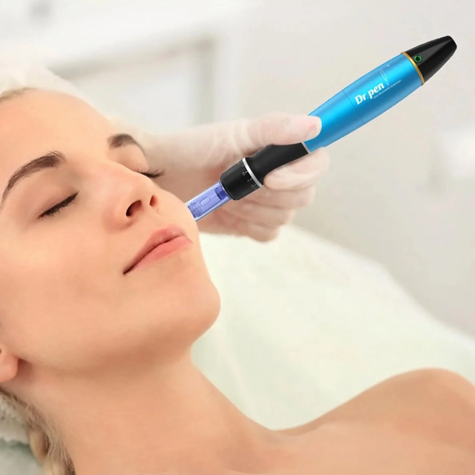 Microneedling Inalámbrica Profesional Ultima A1, Máquina Eléctrica de Microneedle con 22 Cartuchos de Repuesto, Derma Pen Kit de Cuidado de la Piel para el Tratamiento Antienvejecimiento Anti-Acné