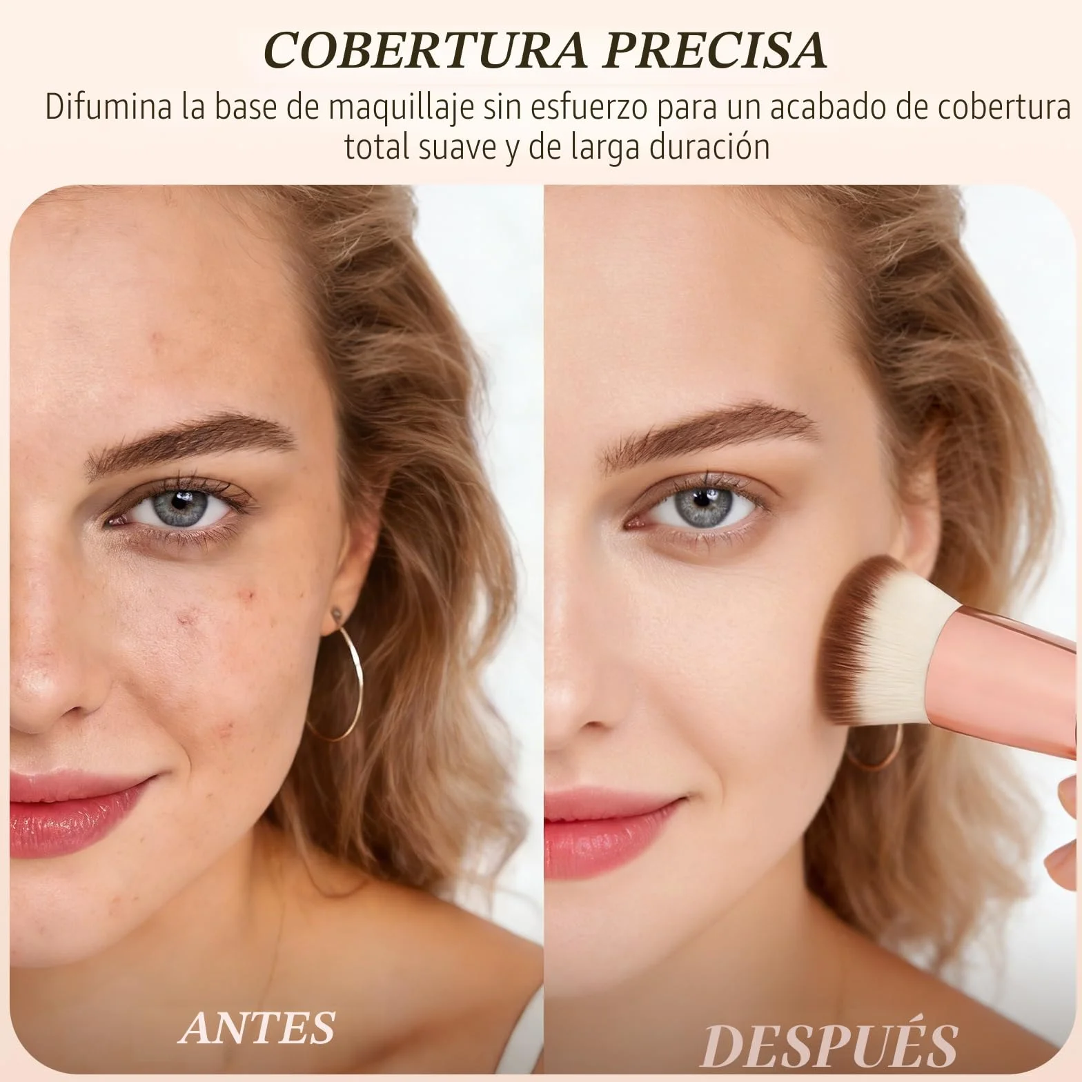 DUcare Brocha Kabuki Base Maquillaje Facial Profesional 1 Pieza