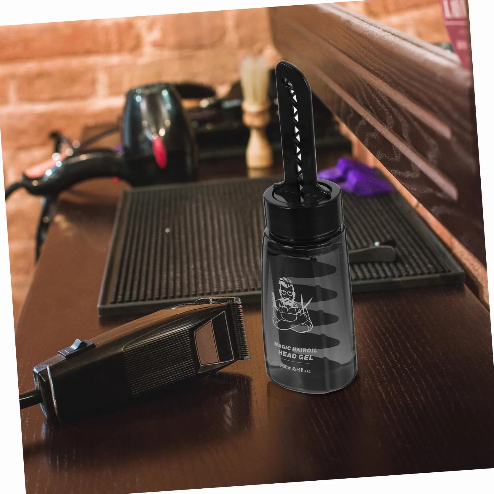 Didiseaon Botella Aplicadora de Gel para Peinar el Cabello Negro 260ml Pack de 3 Piezas Plástico Ligero y Portátil para Estilistas y Hombres
