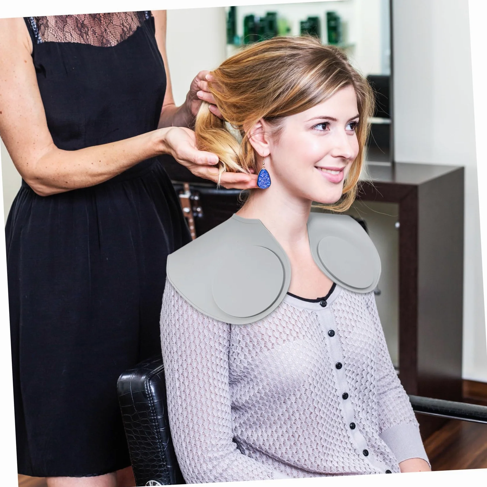 Capa de Corte de Pelo de Silicona Resistente a Manchas para Salones y Uso Doméstico