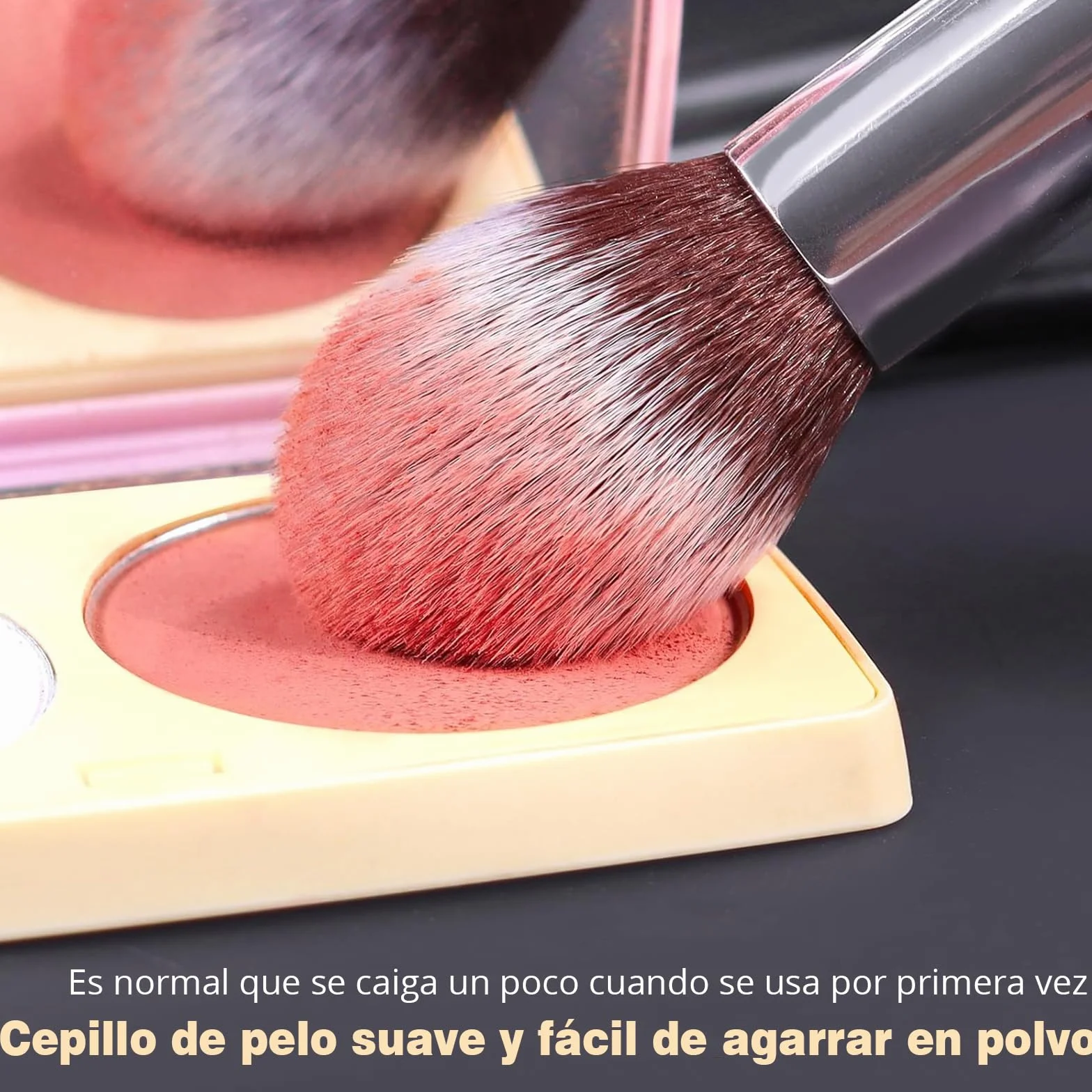 BEAKEY Set de Brochas de Maquillaje Profesional 10+2 Sintéticas Negro/Plateado