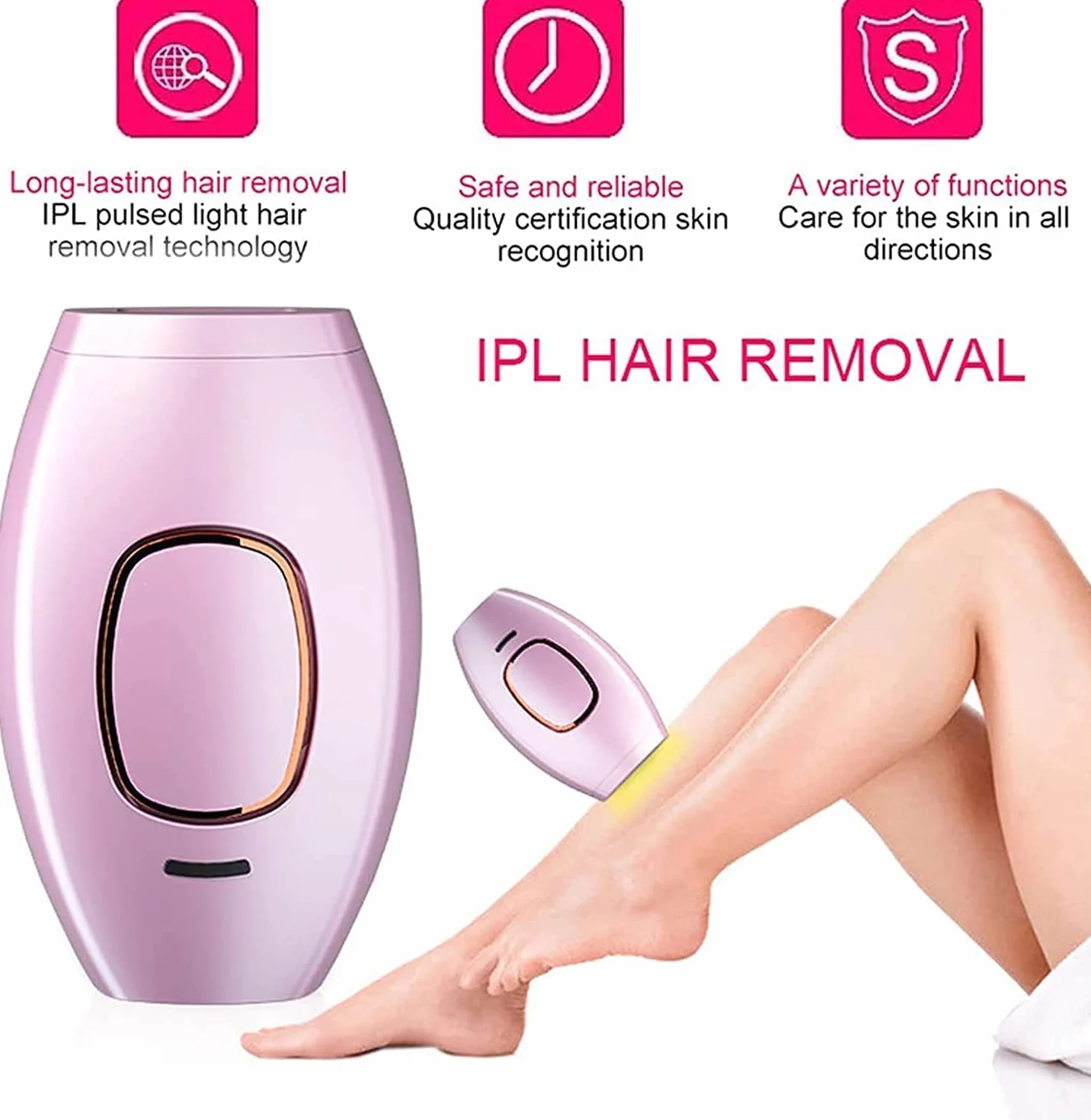 5minskin Depilación Láser Auricular Dispositivo de Luz para Mujeres Hombres Blanco