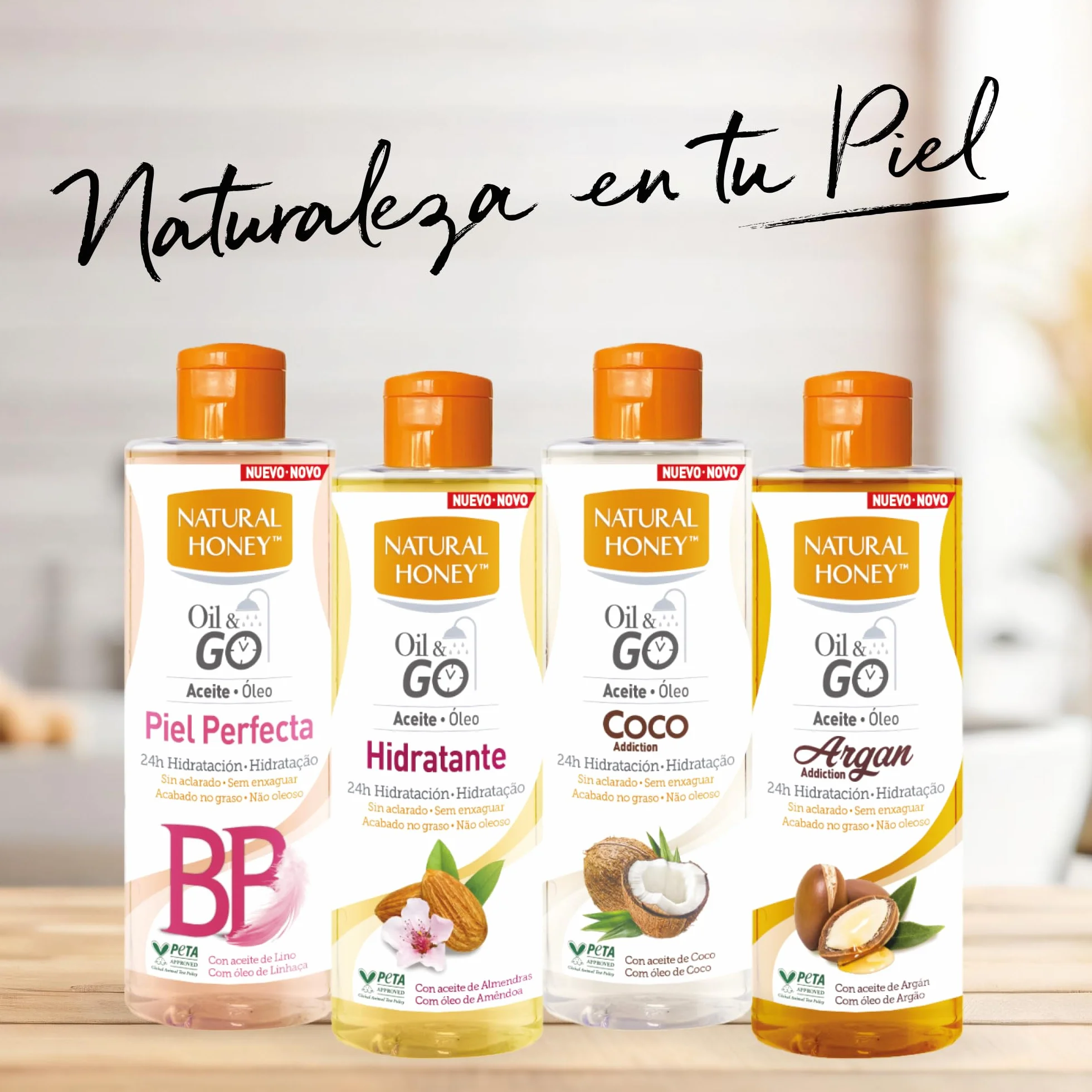 Natural Honey Oil & Go Coco Addiction Aceite de Ducha sin Aclarado con Aceite de Coco 250 ml