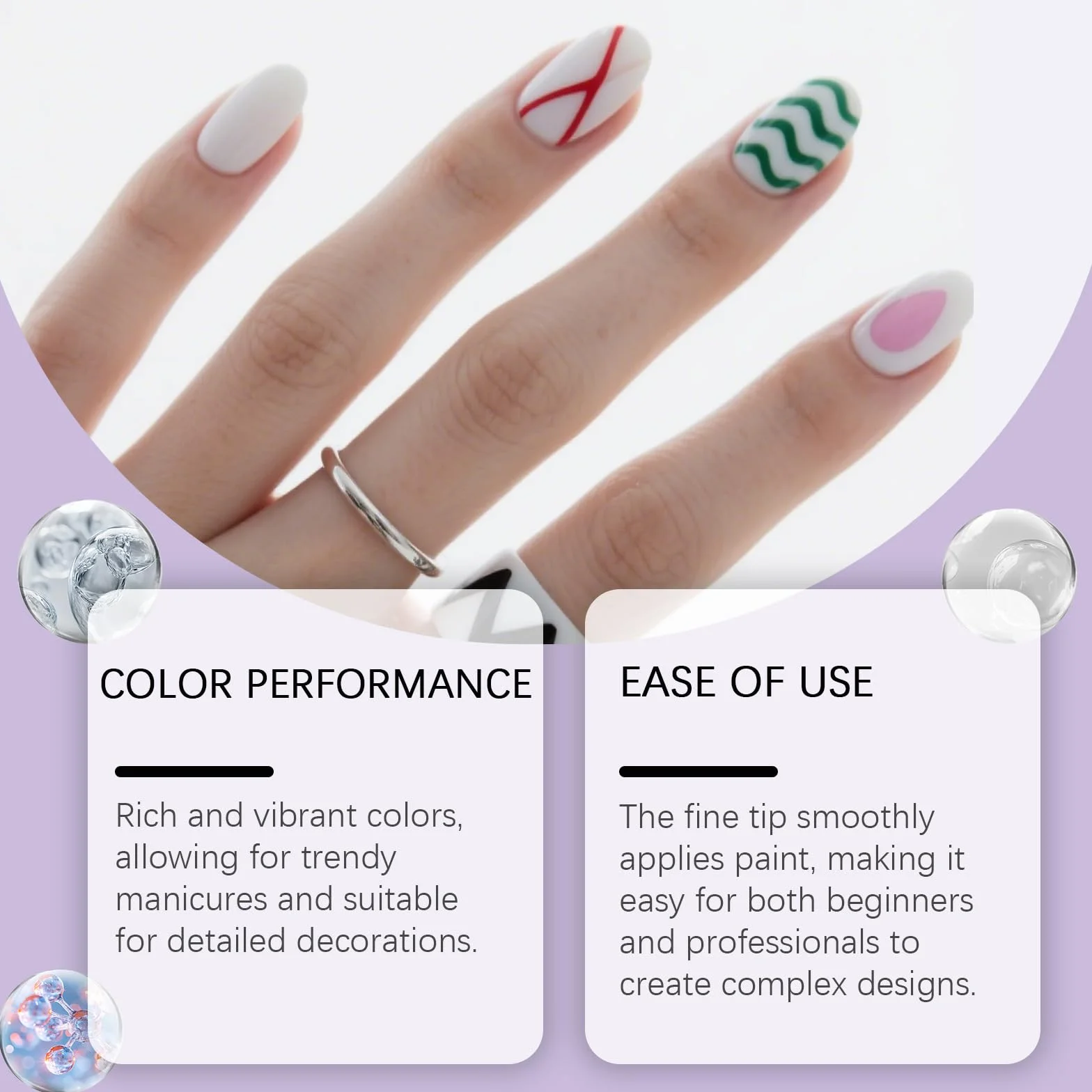 Juego de 12 lápices de uñas de colores para uñas de gel, lápices de graffiti de secado rápido, herramienta de dibujo de uñas (7 unidades)