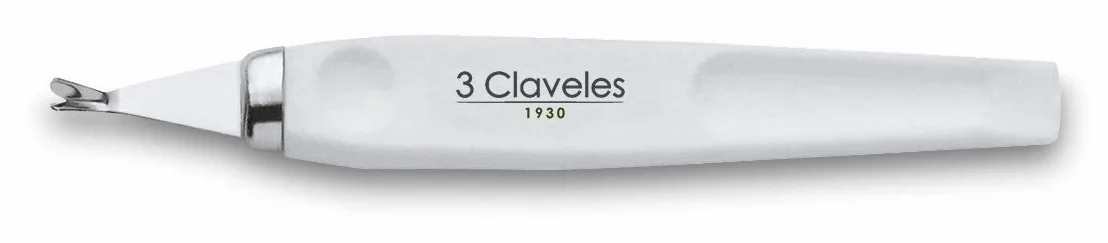 3 Claveles 12350 Cortacutículas Blanco 10 cm