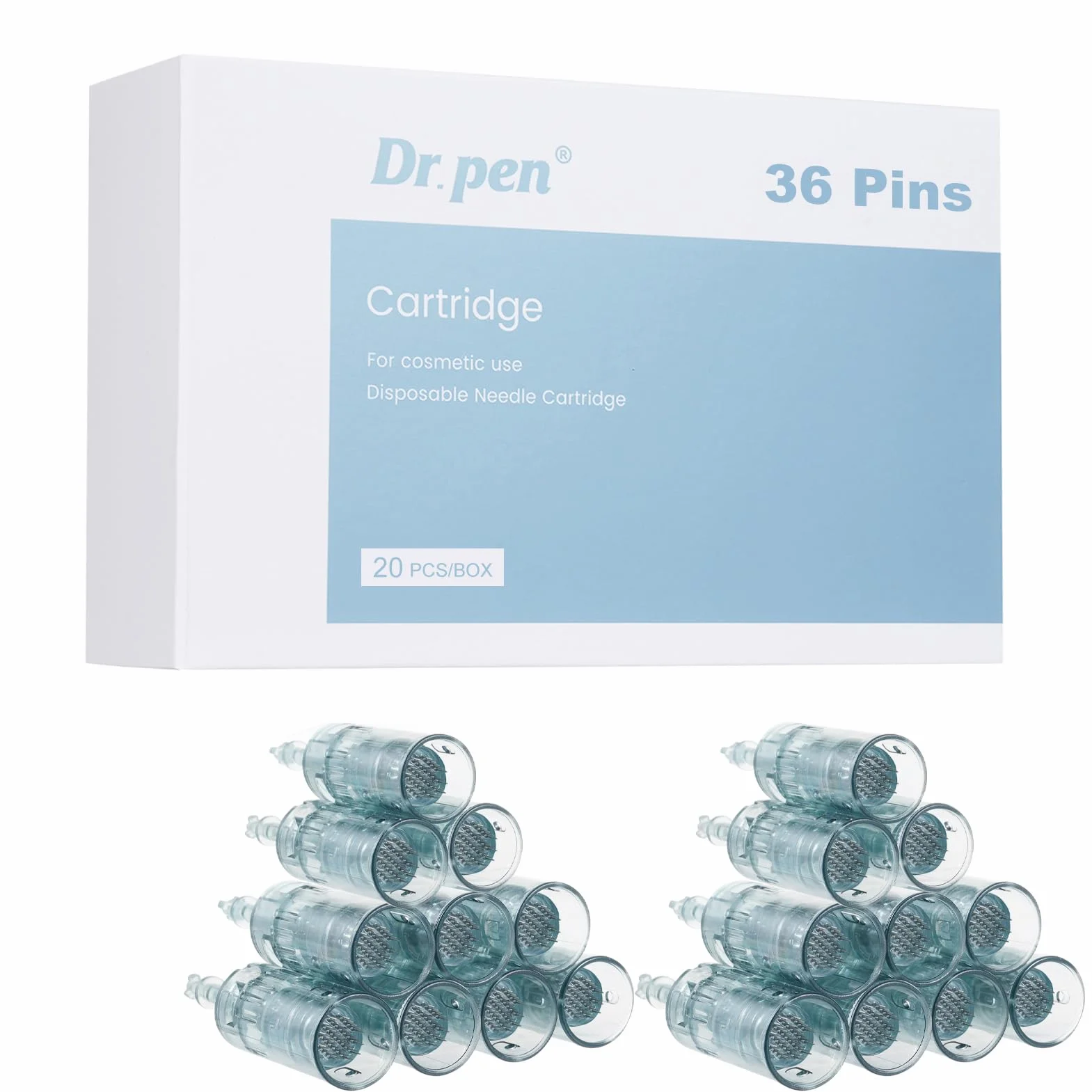 Dr.pen Cartuchos 36 Pins 20Pcs Originales Agujas Compatible Ultima M8 M7S Dermapen Profesional