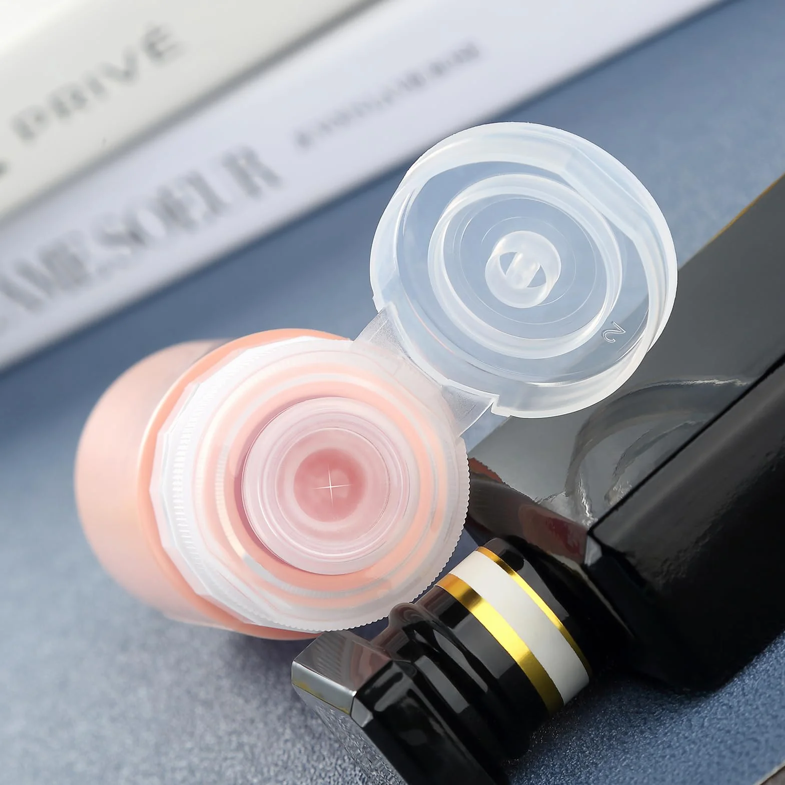Gemice Botella de Viaje 4 Pack TSA Silicona a Prueba de Fugas 90ml para Champús Lociones