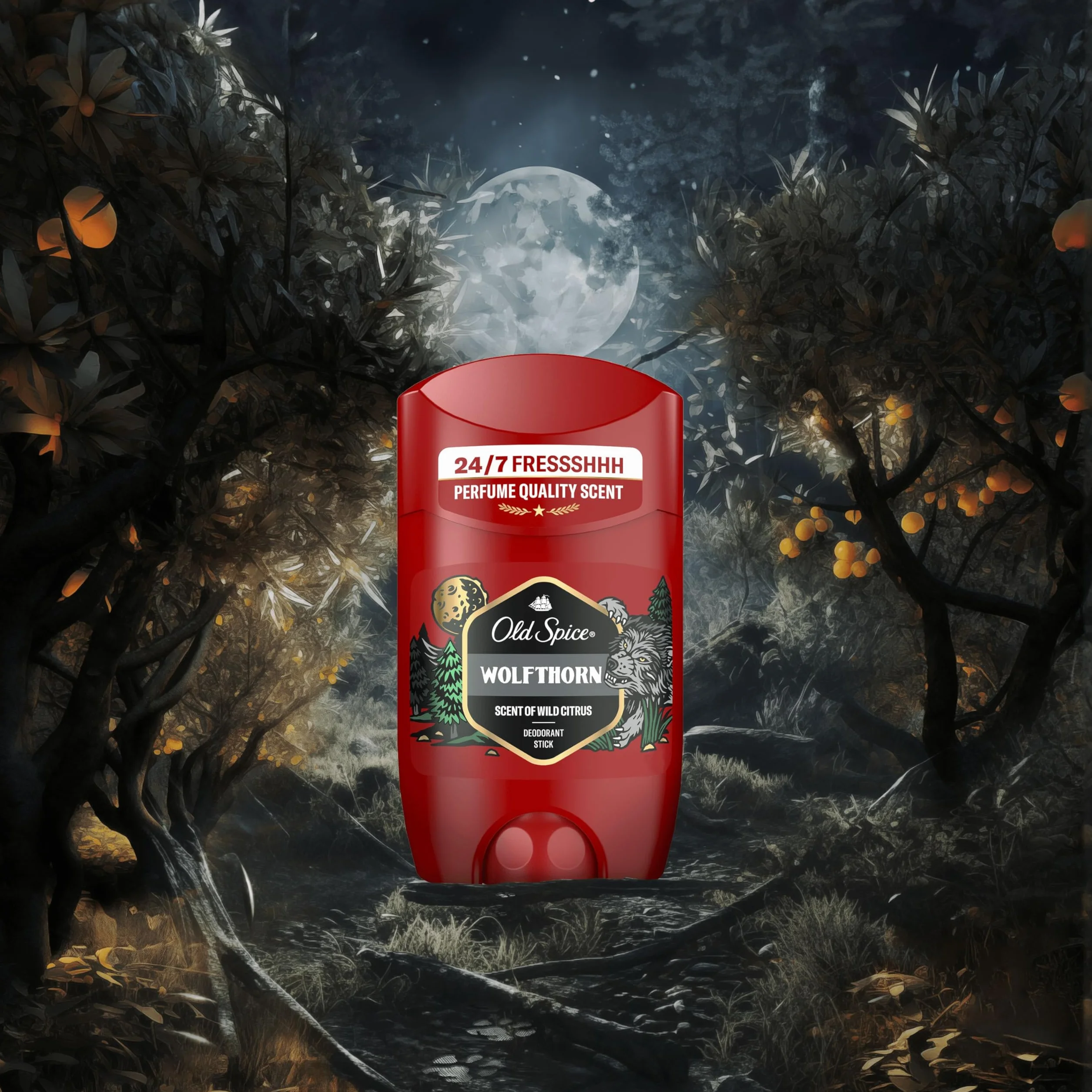 Old Spice Wolfthorn Desodorante En Barra Para Hombres 4x50 ml, Fresco 24 Horas