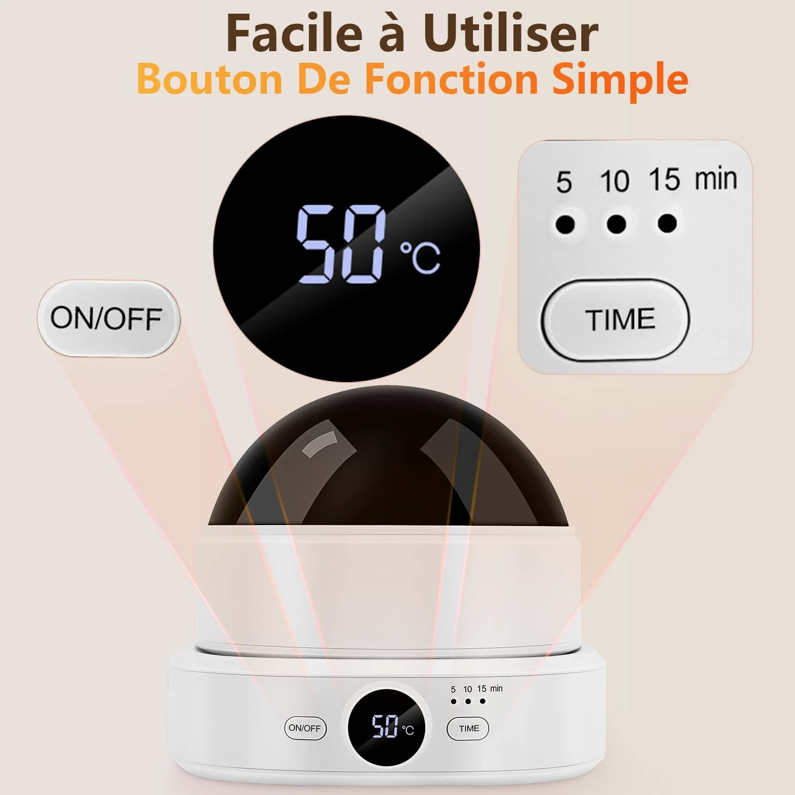 Removedor de uñas eléctrico de temperatura ajustable, limpiador de uñas eléctrico tazón de remojo de uñas, quitar el esmalte de uñas de gel acrílico