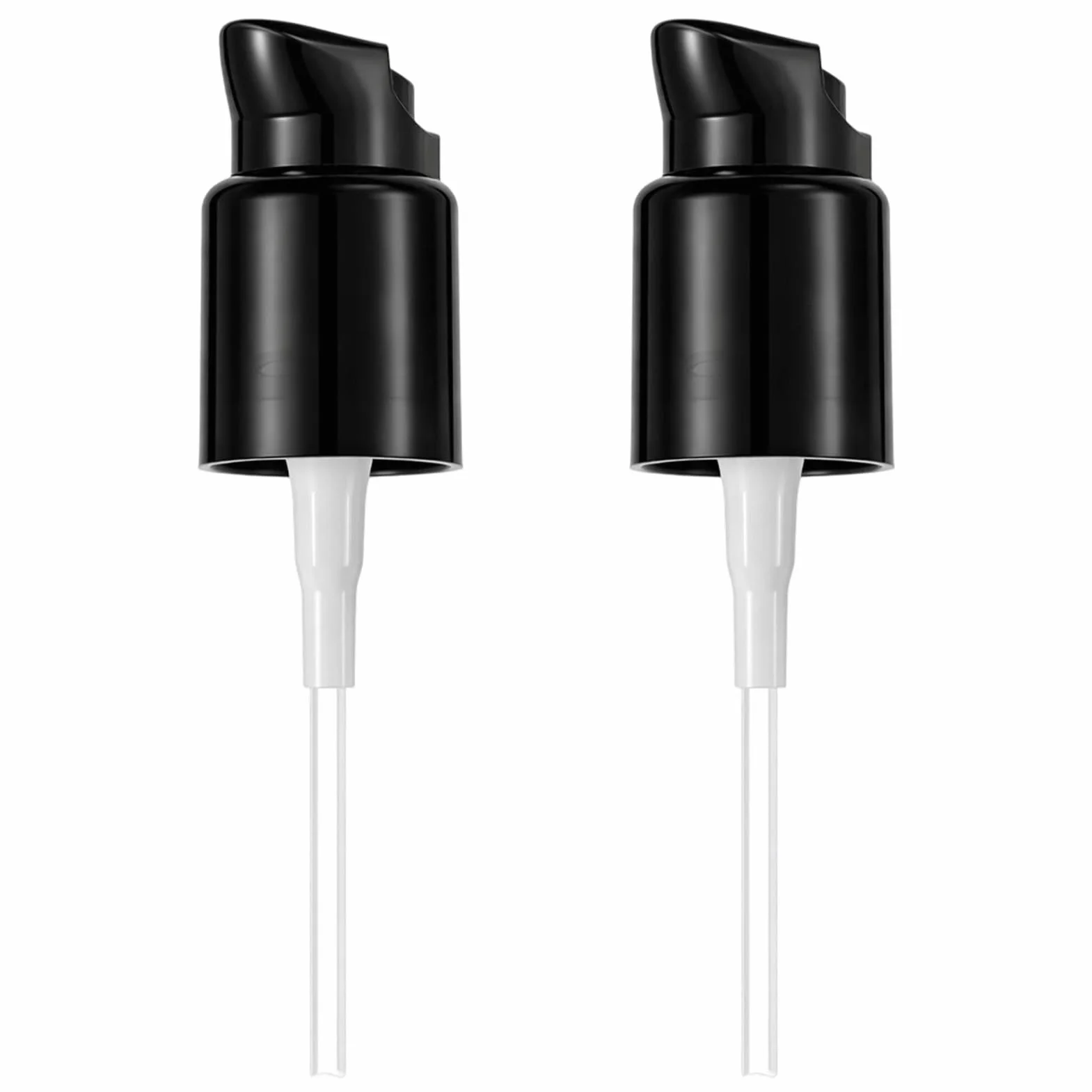 Bombas de Repuesto para Base de Maquillaje, Cabezal Tipo Pico de Pato, 2 Piezas Negro