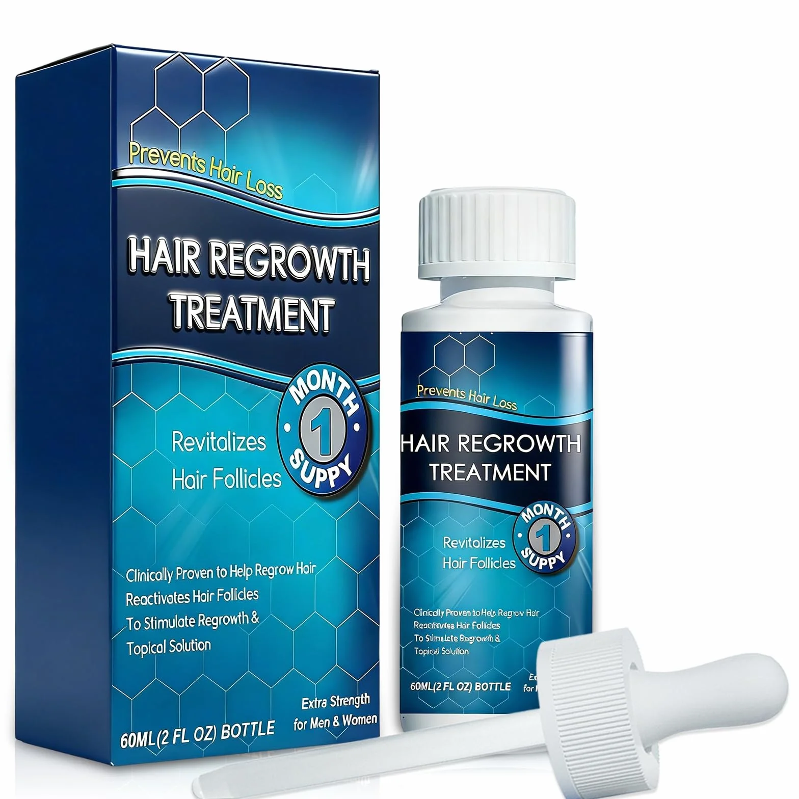Suero De Crecimiento Del Cabello, Hair Growth Serum para Crece Pelo Rapido, Anticaida Pelo 60ml
