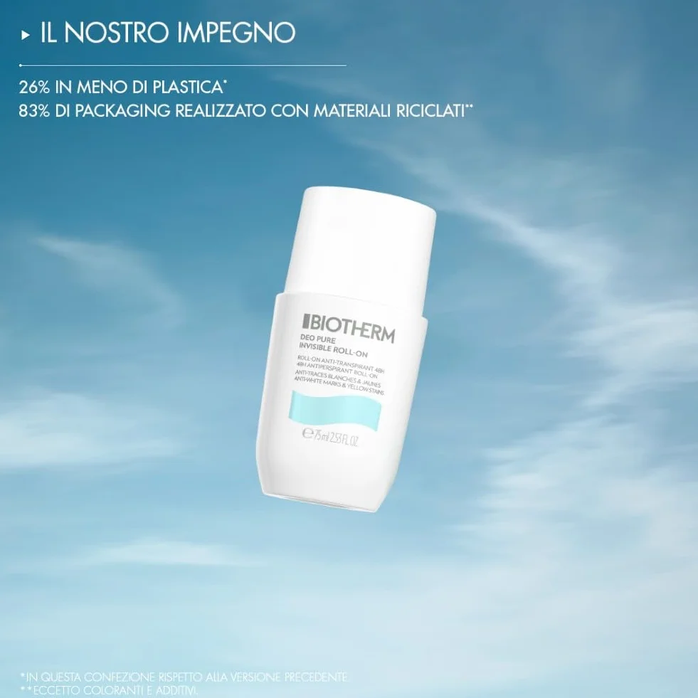 Biotherm Deo Pure Desodorante Roll-On Antitranspirante 48H Antimanchas 75 ml