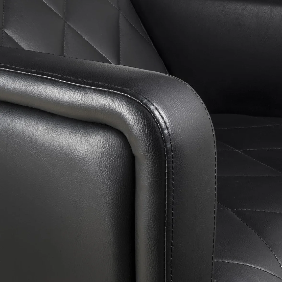 Lavacabezas de Peluquería Profesional Cubo Negro Asiento Ergonómico Acolchado Cuba Basculante Cerámica Estructura Robusta